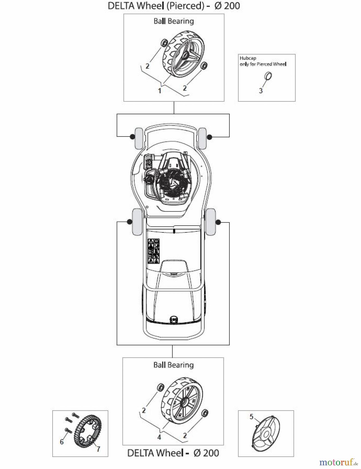 Global Garden Products GGP Rasenmäher Baujahr 2017 Benzin Mit Antrieb 2017 NT 534 TR 4S - TRQ 4S Wheels and Hub Caps