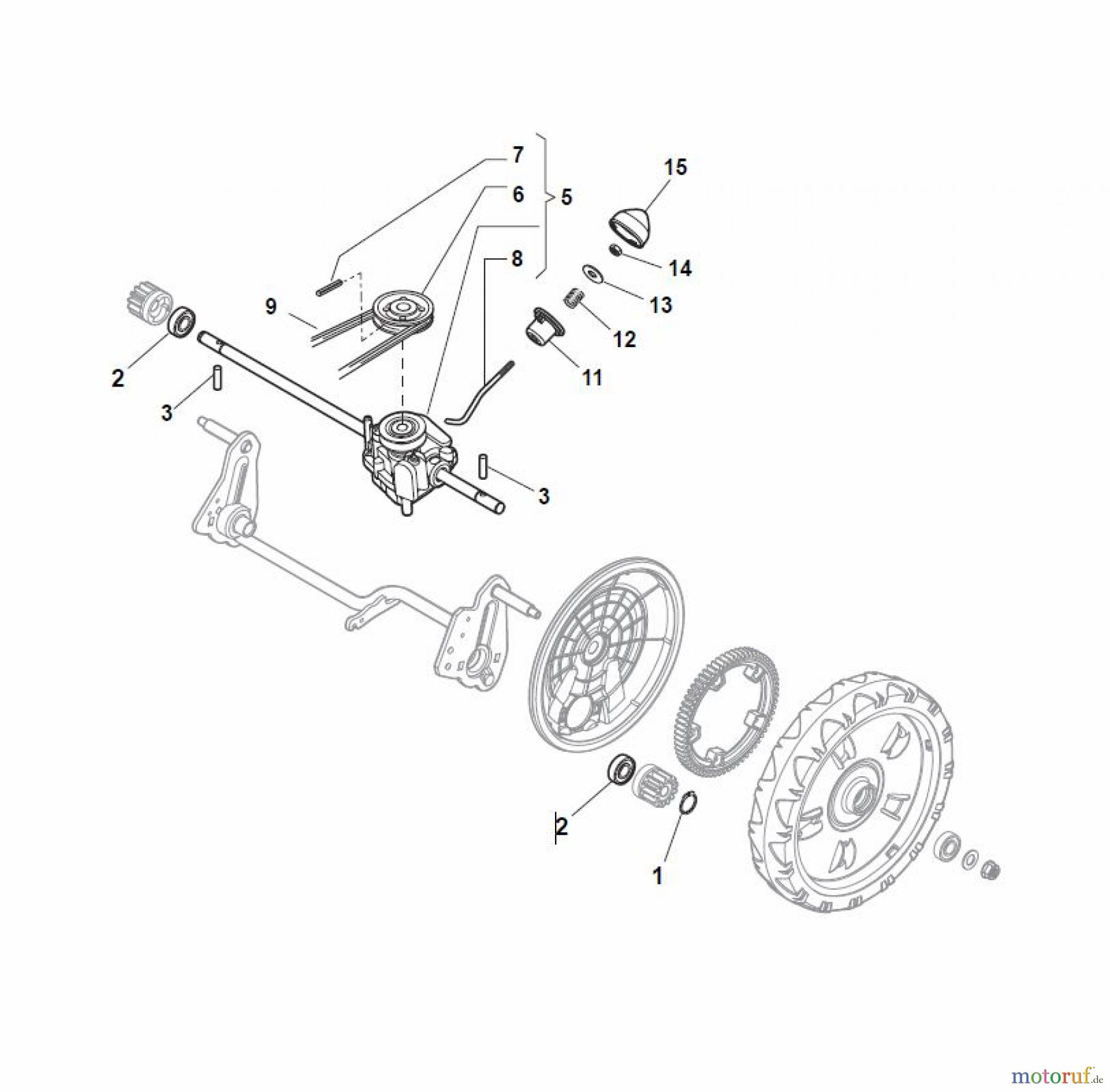  Global Garden Products GGP Rasenmäher Baujahr 2017 Benzin Mit Antrieb 2017 NT 534 TR/E - 534 TRQ/E Transmission