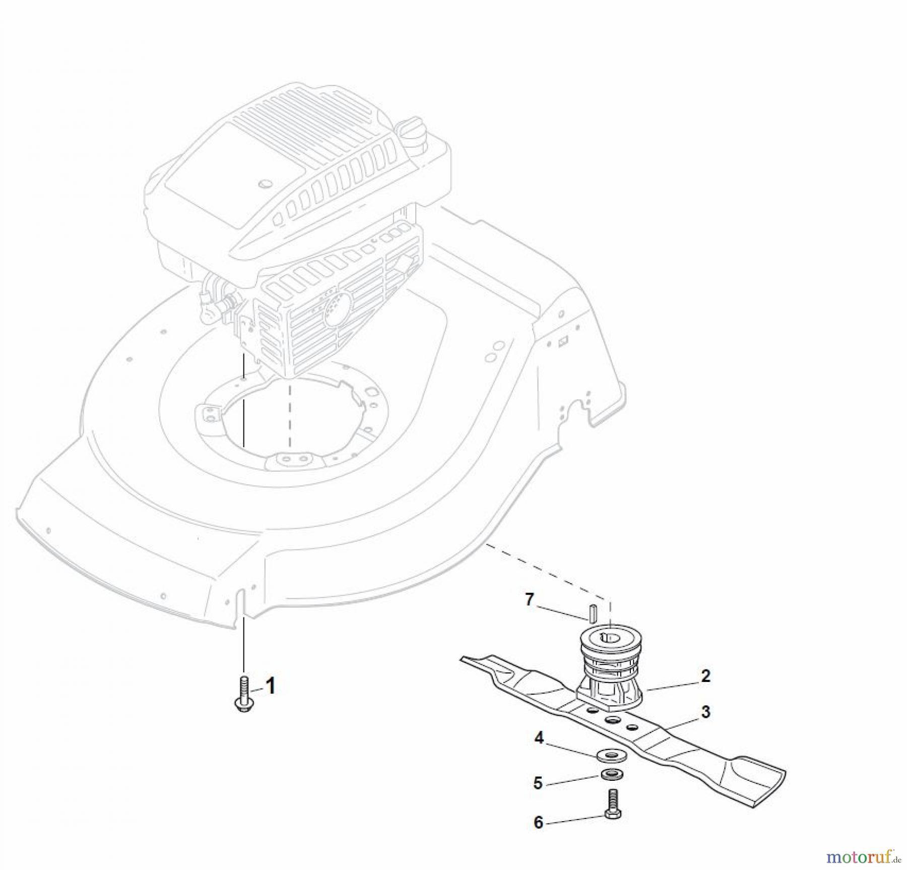 Global Garden Products GGP Rasenmäher Baujahr 2017 Benzin Mit Antrieb 2017 NT 534 TR/E - 534 TRQ/E Blade for DELTA Grass Catcher