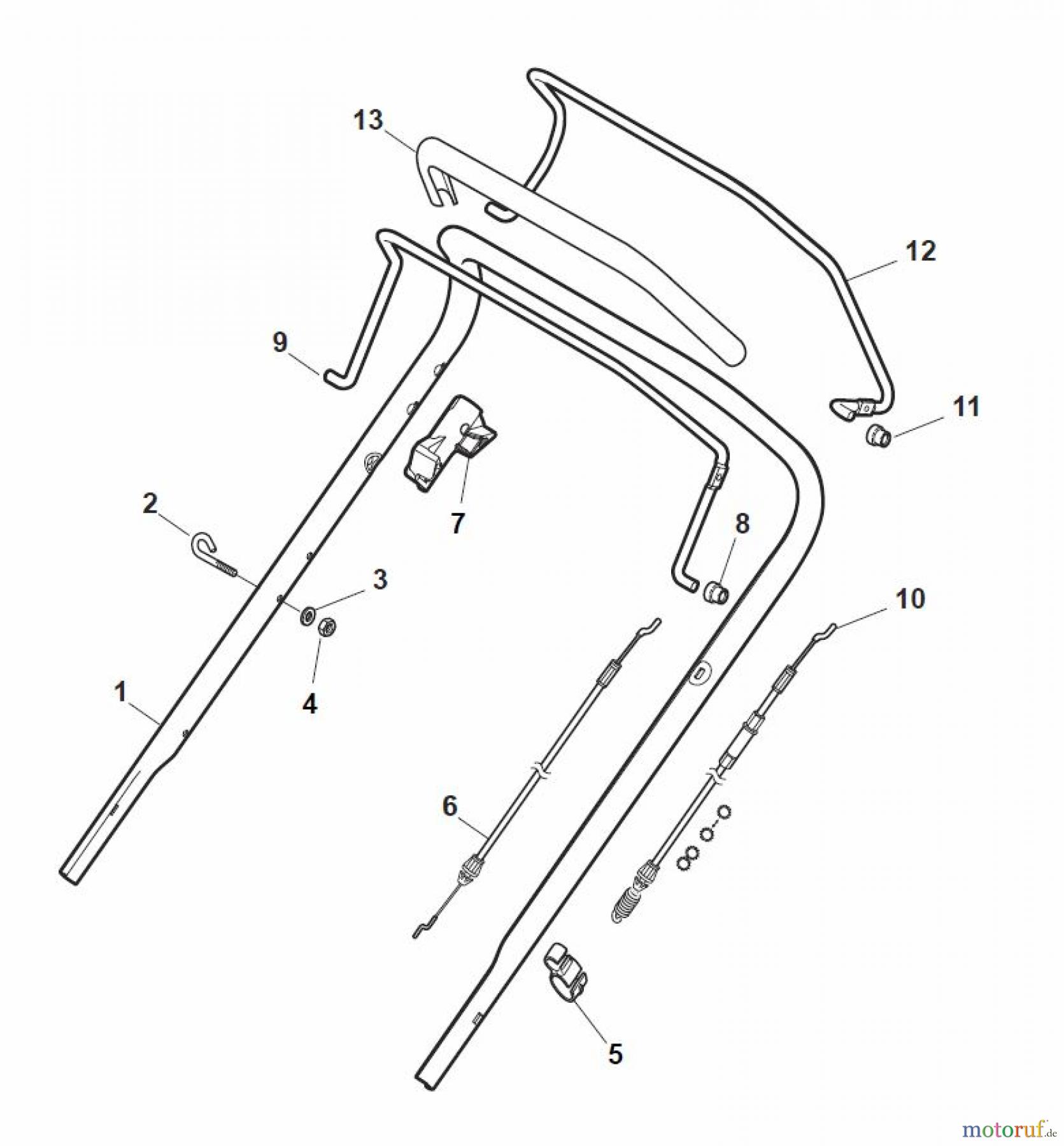 Global Garden Products GGP Rasenmäher Baujahr 2017 Benzin Mit Antrieb 2017 NT 534 TR/E 4S - TRQ/E 4S Handle, Upper Part - LUX