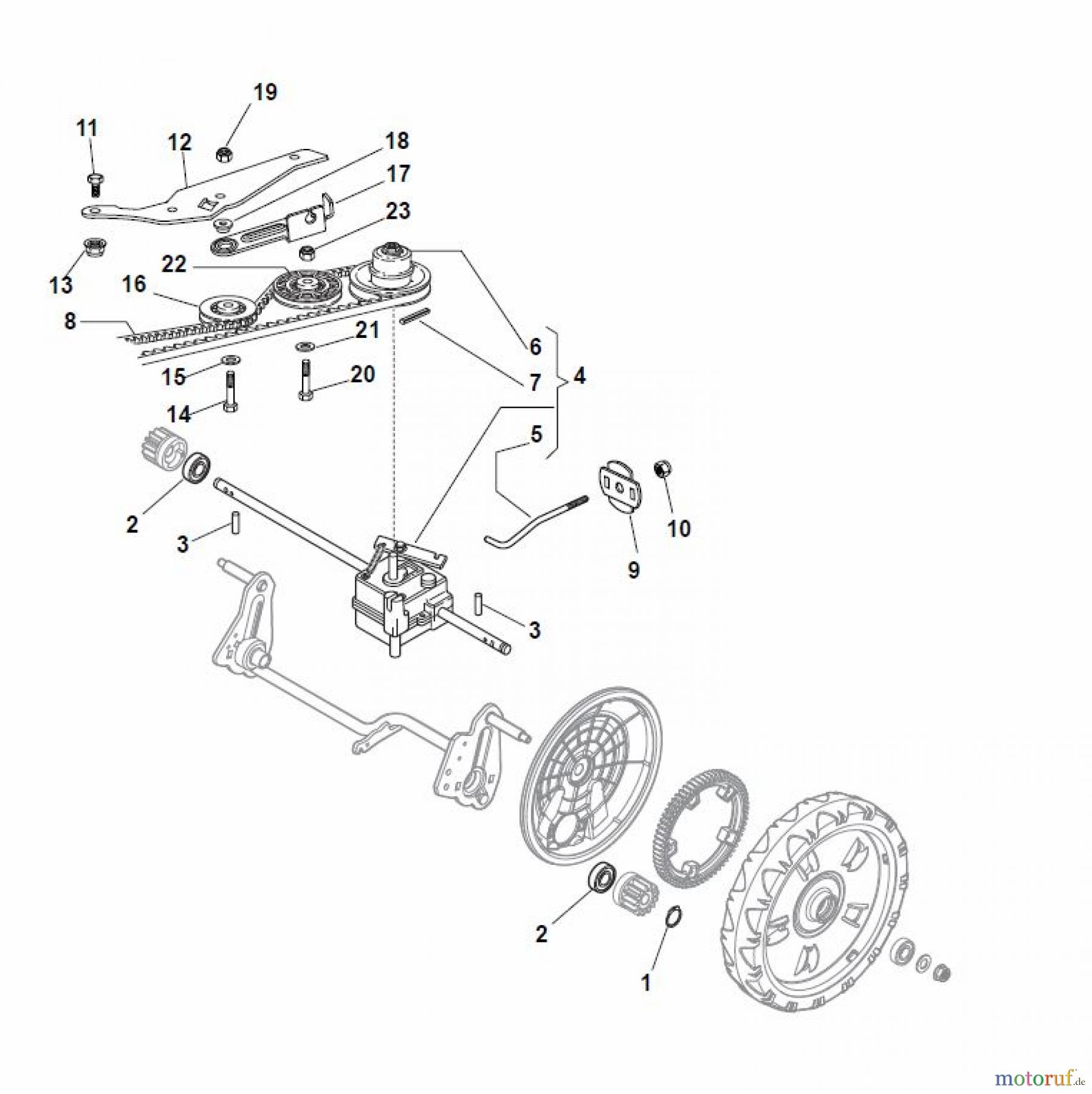 Global Garden Products GGP Rasenmäher Baujahr 2017 Benzin Mit Antrieb 2017 NT 534 TR/E 4S - TRQ/E 4S Transmission