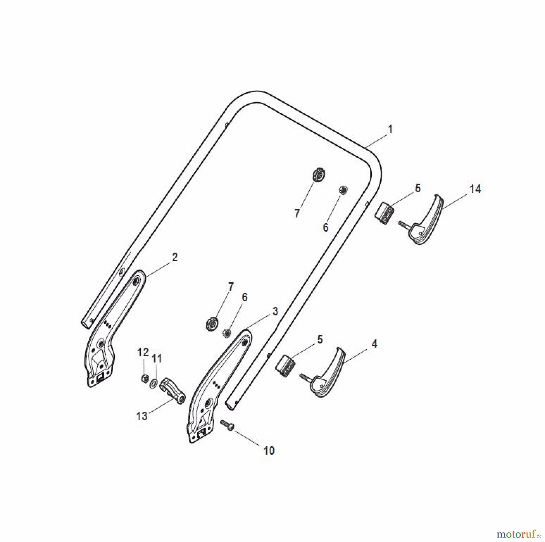  Global Garden Products GGP Rasenmäher Baujahr 2017 Benzin Mit Antrieb 2017 NT 534 W TR - 534 W TRQ Handle, Lower Part - LUX