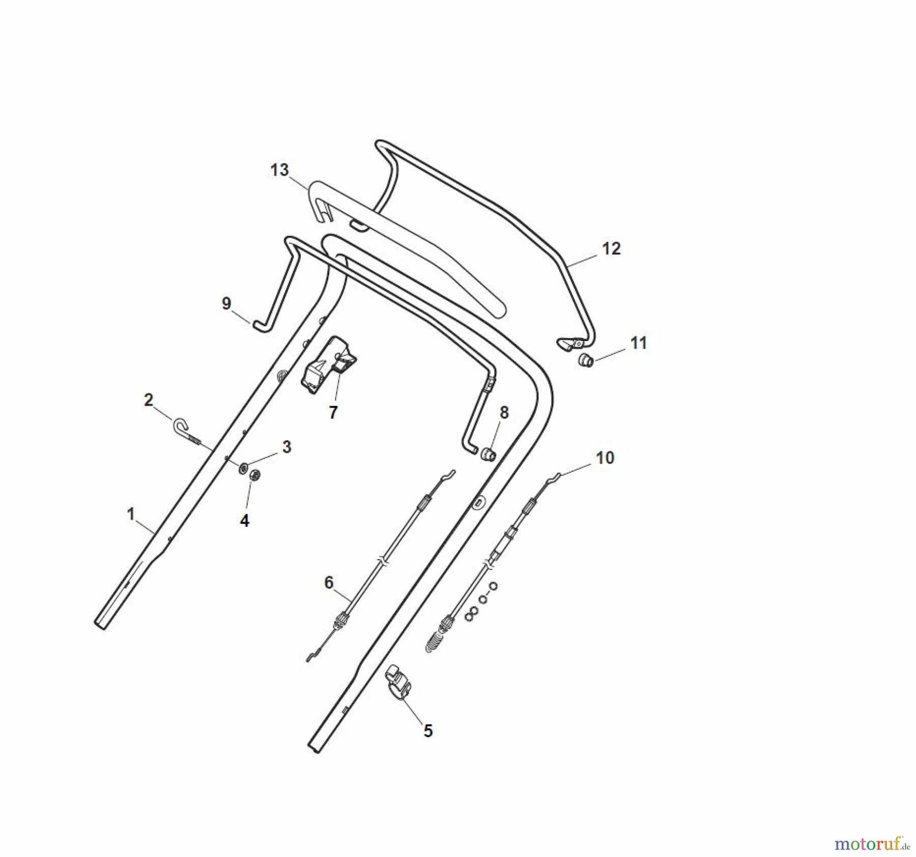  Global Garden Products GGP Rasenmäher Baujahr 2017 Benzin Mit Antrieb 2017 NT 534 W TR 4S - W TRQ 4S Handle, Upper Part - LUX