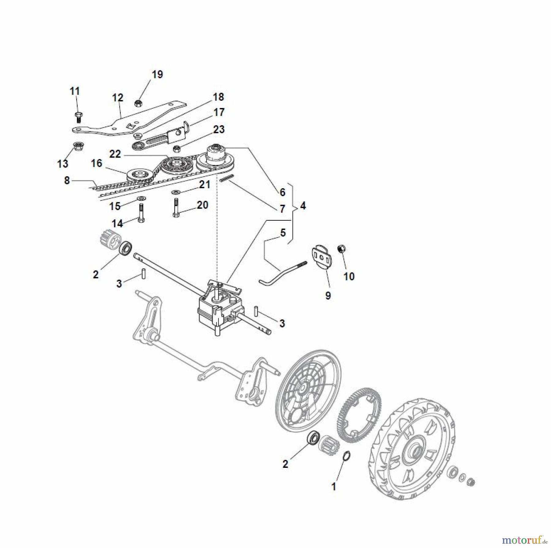  Global Garden Products GGP Rasenmäher Baujahr 2017 Benzin Mit Antrieb 2017 NT 534 W TR 4S - W TRQ 4S Transm ission