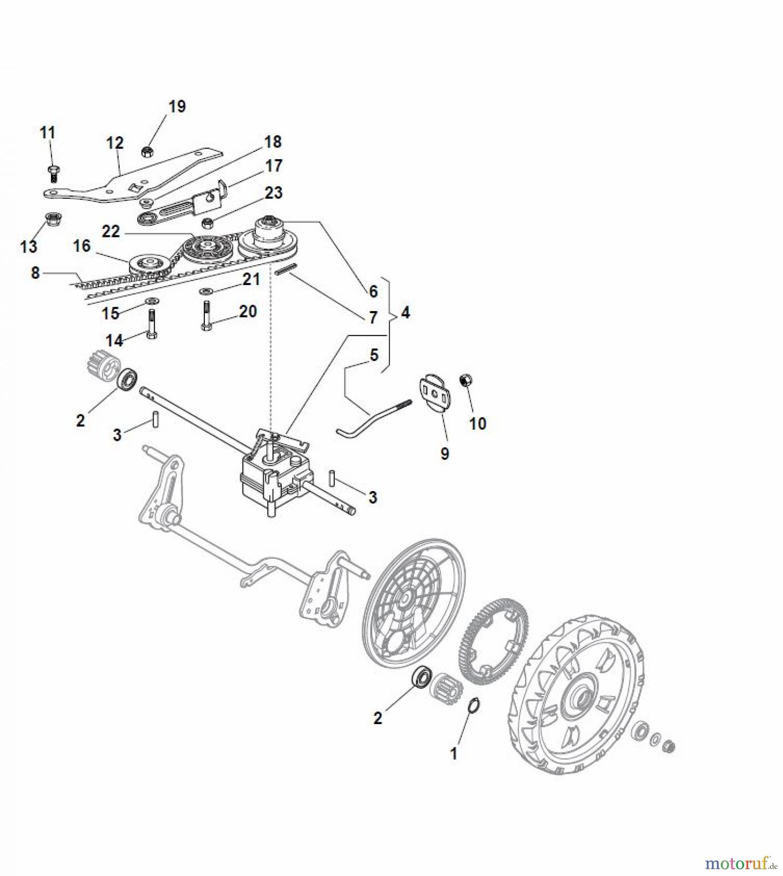 Global Garden Products GGP Rasenmäher Baujahr 2017 Benzin Mit Antrieb 2017 NT 534 W TR 4S - W TRQ 4S Transmission