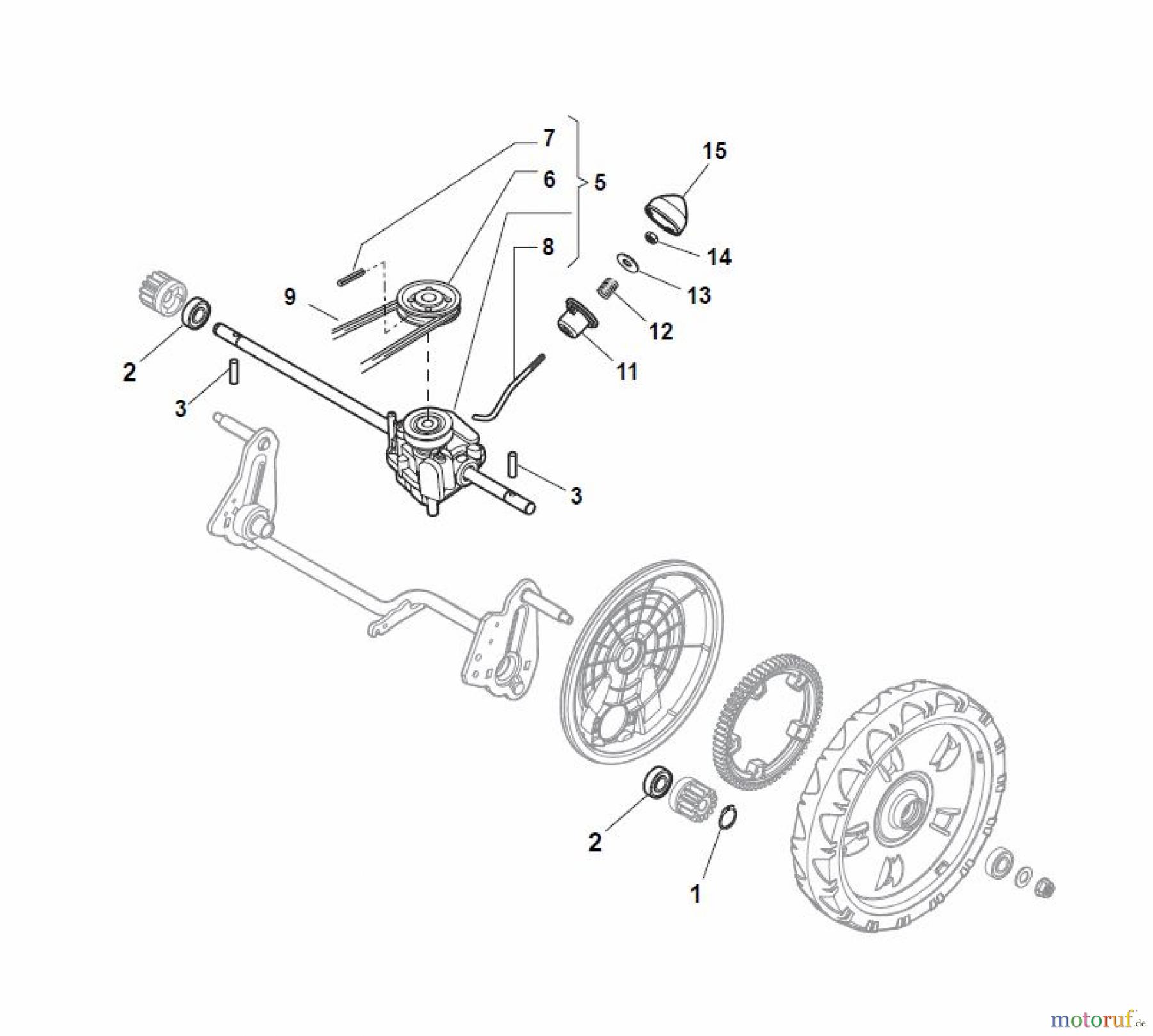 Global Garden Products GGP Rasenmäher Baujahr 2017 Benzin Mit Antrieb 2017 NT 534 W TR/E - W TRQ/E Transmission