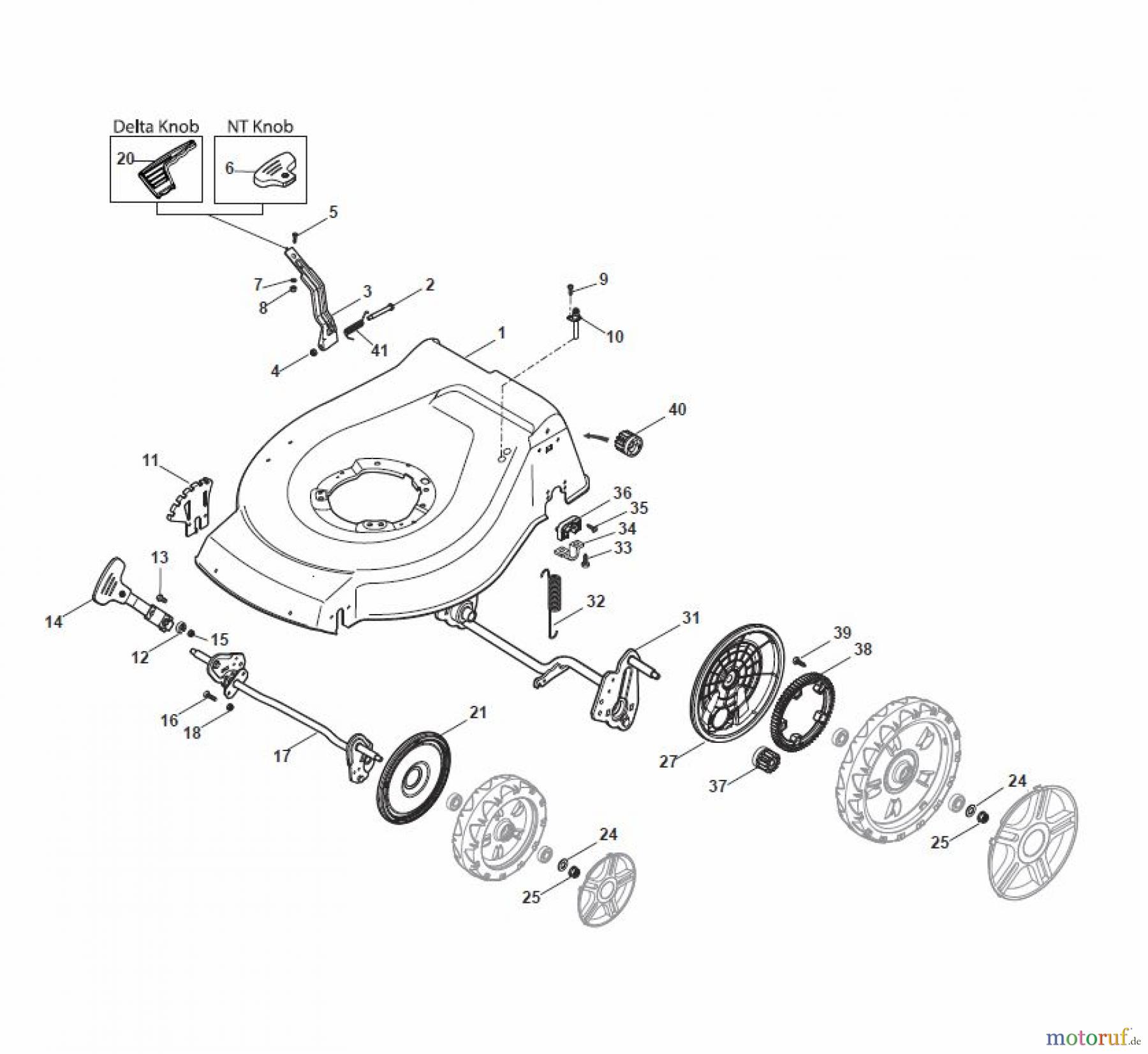 Global Garden Products GGP Rasenmäher Baujahr 2017 Benzin Mit Antrieb 2017 NT 534 W TR/E 4S - W TRQ/E 4S Deck And Height Adjusting