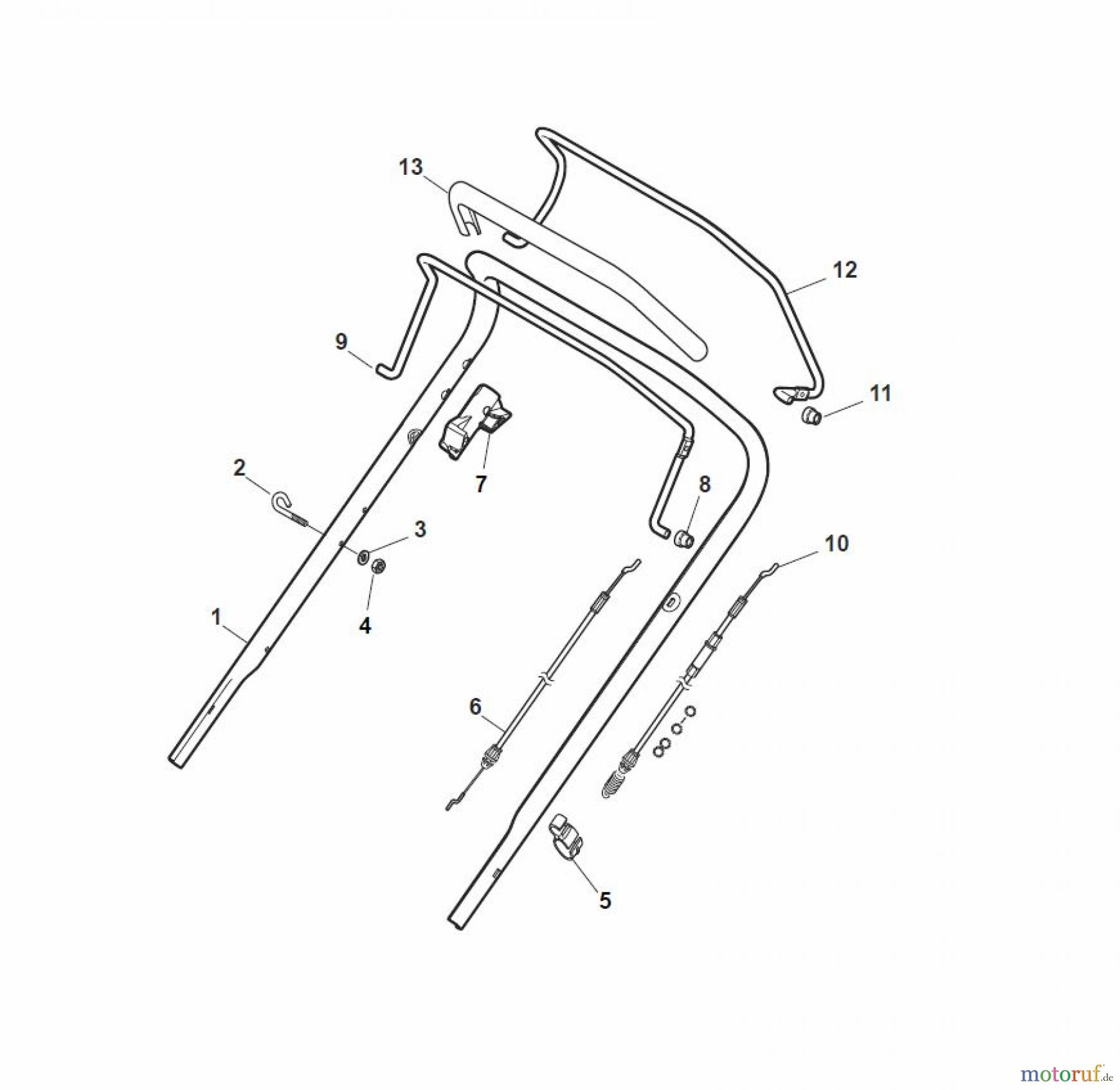 Global Garden Products GGP Rasenmäher Baujahr 2017 Benzin Mit Antrieb 2017 NT 534 W TR/E 4S - W TRQ/E 4S Handle, Upper Part - LUX