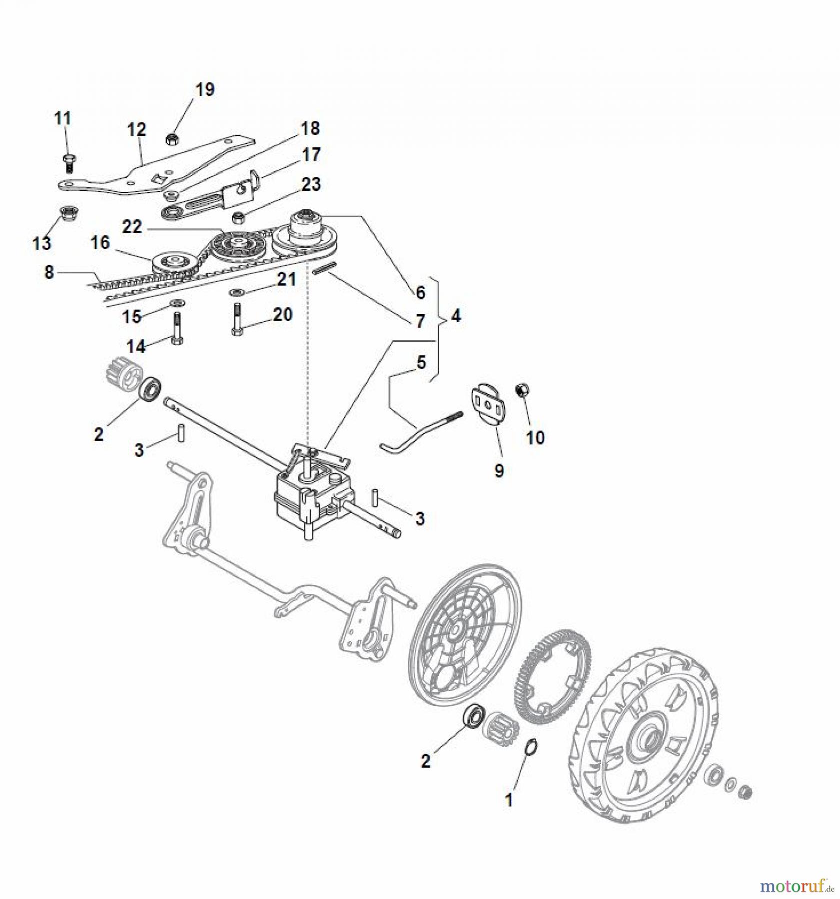 Global Garden Products GGP Rasenmäher Baujahr 2017 Benzin Mit Antrieb 2017 NT 534 W TR/E 4S - W TRQ/E 4S Transmission
