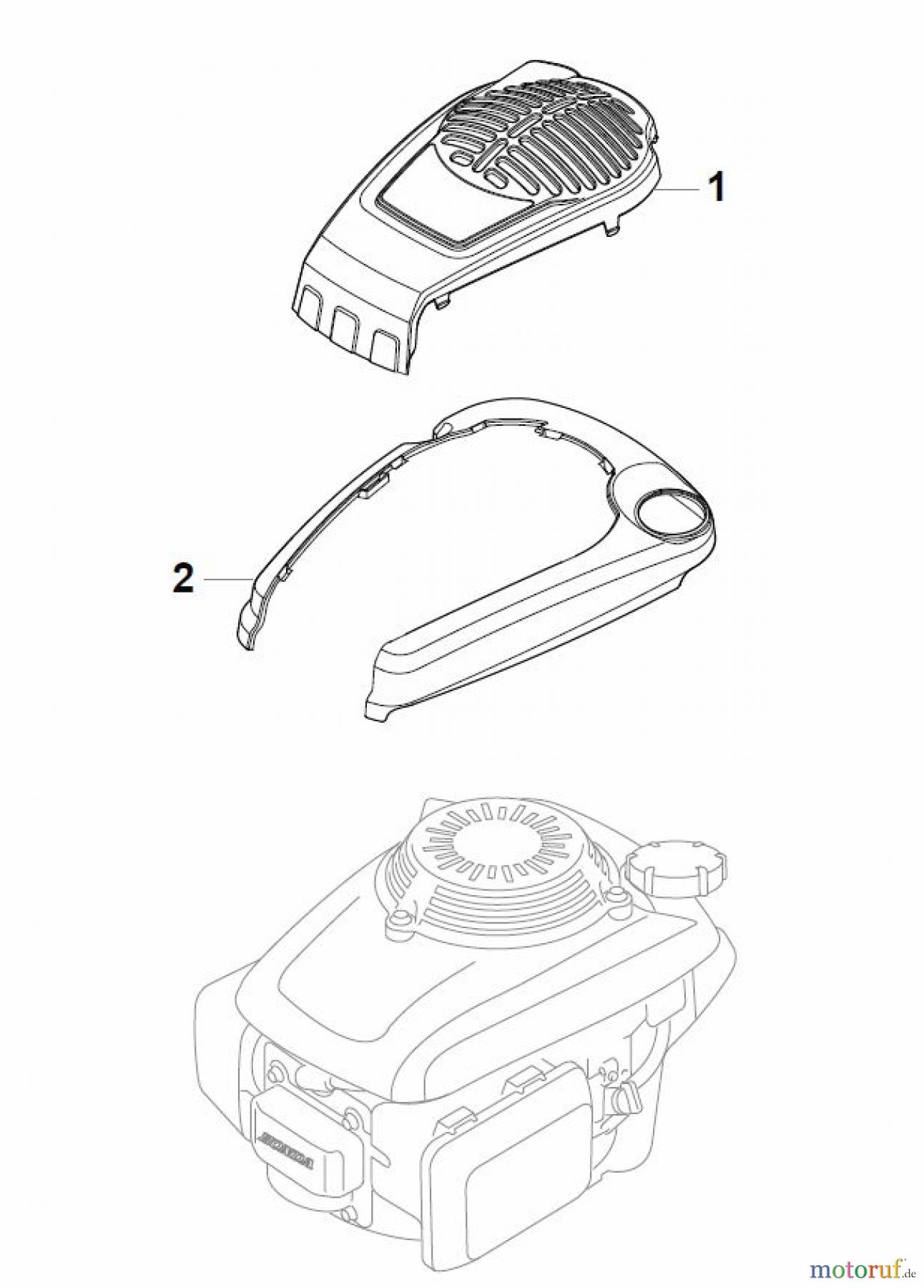 Global Garden Products GGP Rasenmäher Baujahr 2017 Benzin Mit Antrieb 2017 NT 534 W TR/E 4S - W TRQ/E 4S Honda Engine Cover