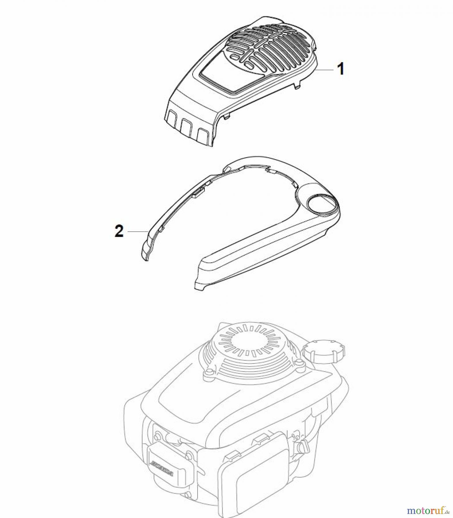 Global Garden Products GGP Rasenmäher Baujahr 2017 Benzin Mit Antrieb 2017 NTL 434 TR-R (Roller) Honda Engine Cover