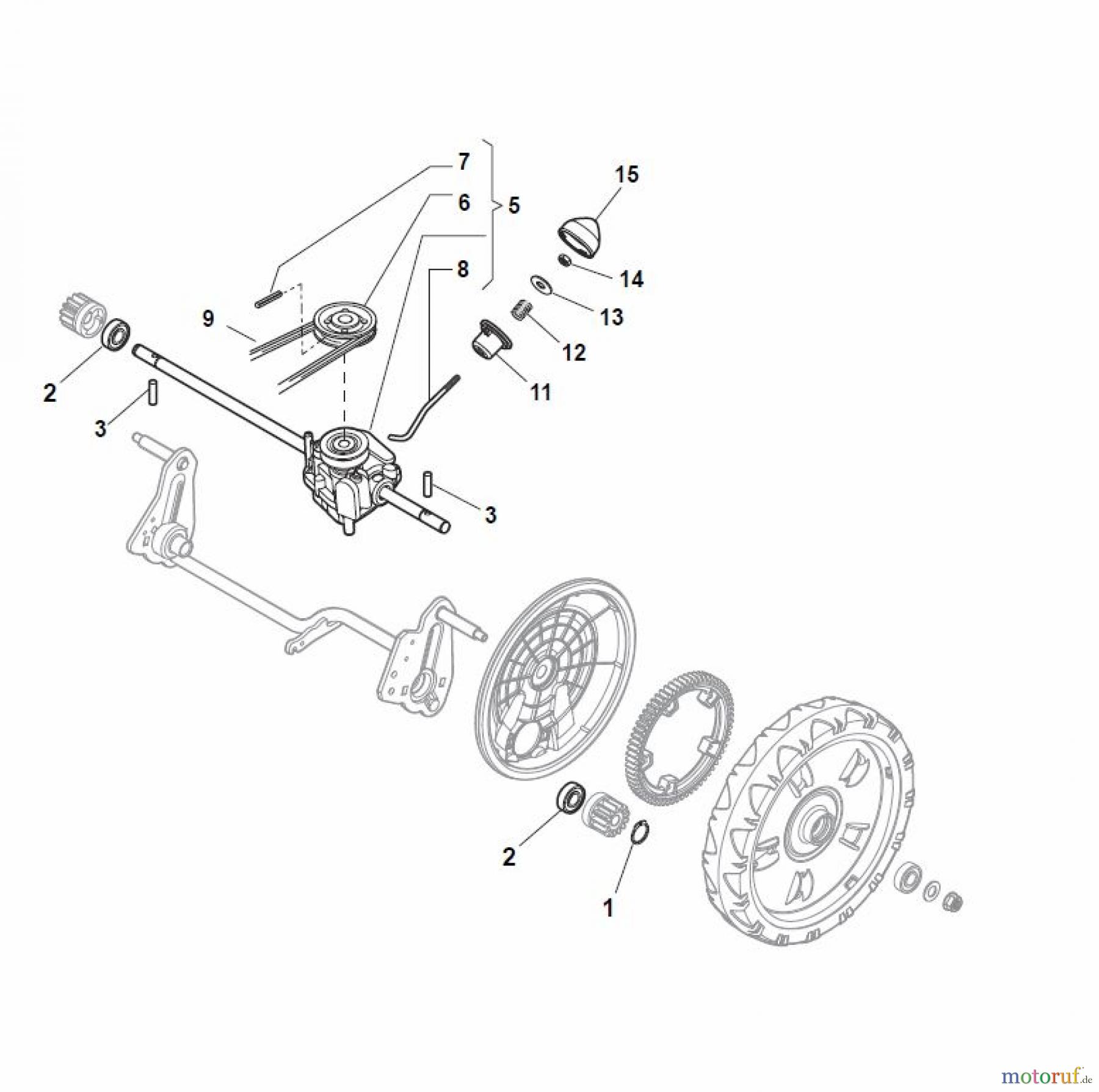 Global Garden Products GGP Rasenmäher Baujahr 2017 Benzin Mit Antrieb 2017 NTL 484 TR - 484 TRQ Transmission