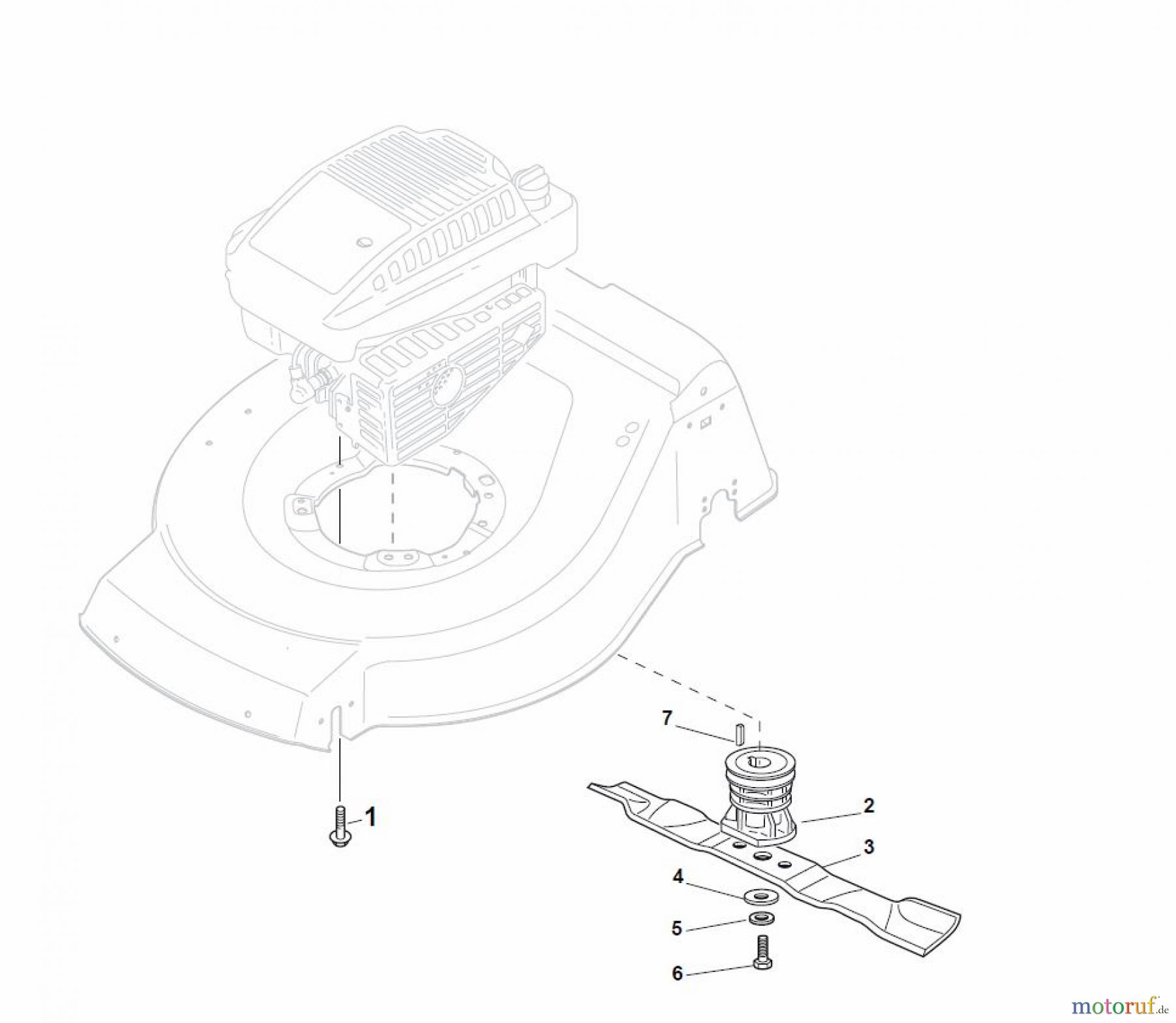 Global Garden Products GGP Rasenmäher Baujahr 2017 Benzin Mit Antrieb 2017 NTL 484 TR - 484 TRQ Blade for DELTA Grass Catcher