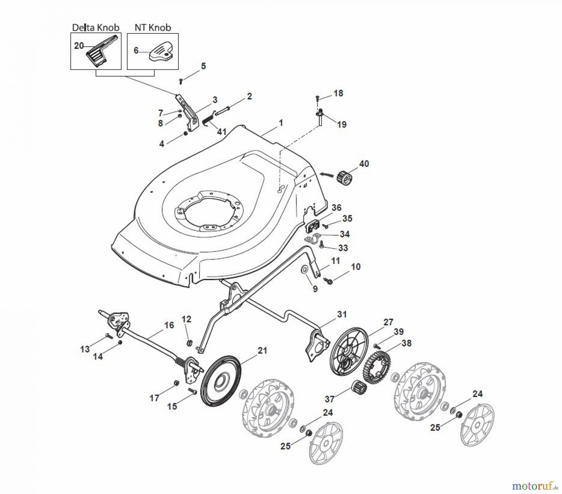 Global Garden Products GGP Rasenmäher Baujahr 2017 Benzin Mit Antrieb 2017 NTL 484 TR 4S - TRQ 4S Deck And Height Adjusting