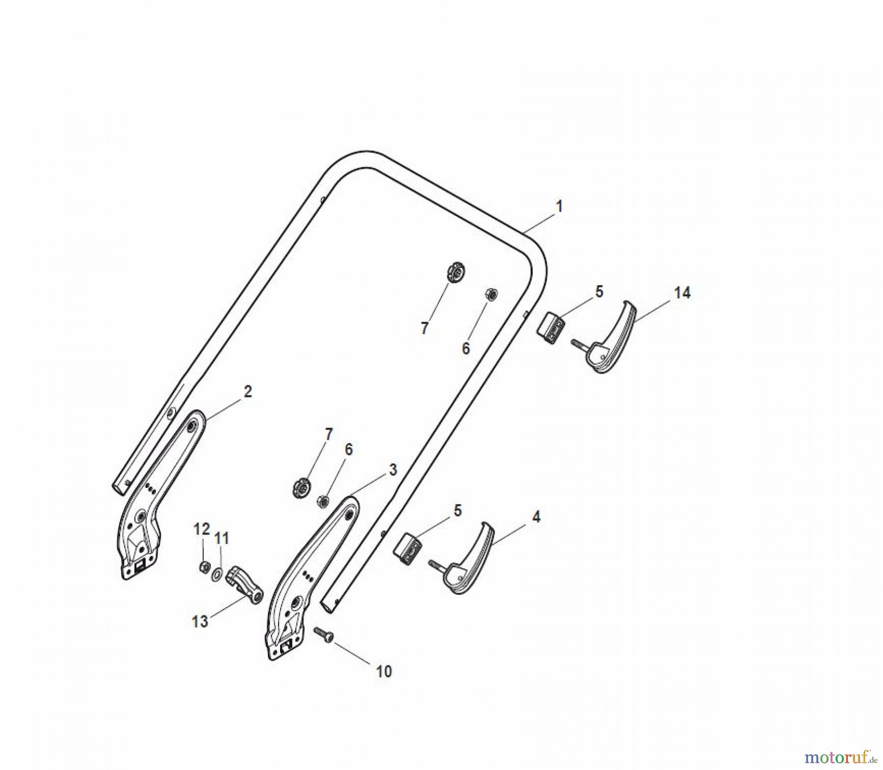  Global Garden Products GGP Rasenmäher Baujahr 2017 Benzin Mit Antrieb 2017 NTL 484 TR 4S - TRQ 4S Handle, Lower Part - LUX