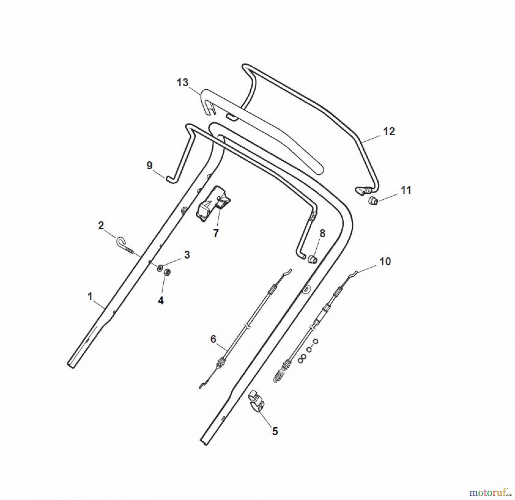  Global Garden Products GGP Rasenmäher Baujahr 2017 Benzin Mit Antrieb 2017 NTL 484 TR 4S - TRQ 4S Handle, Upper Part - LUX
