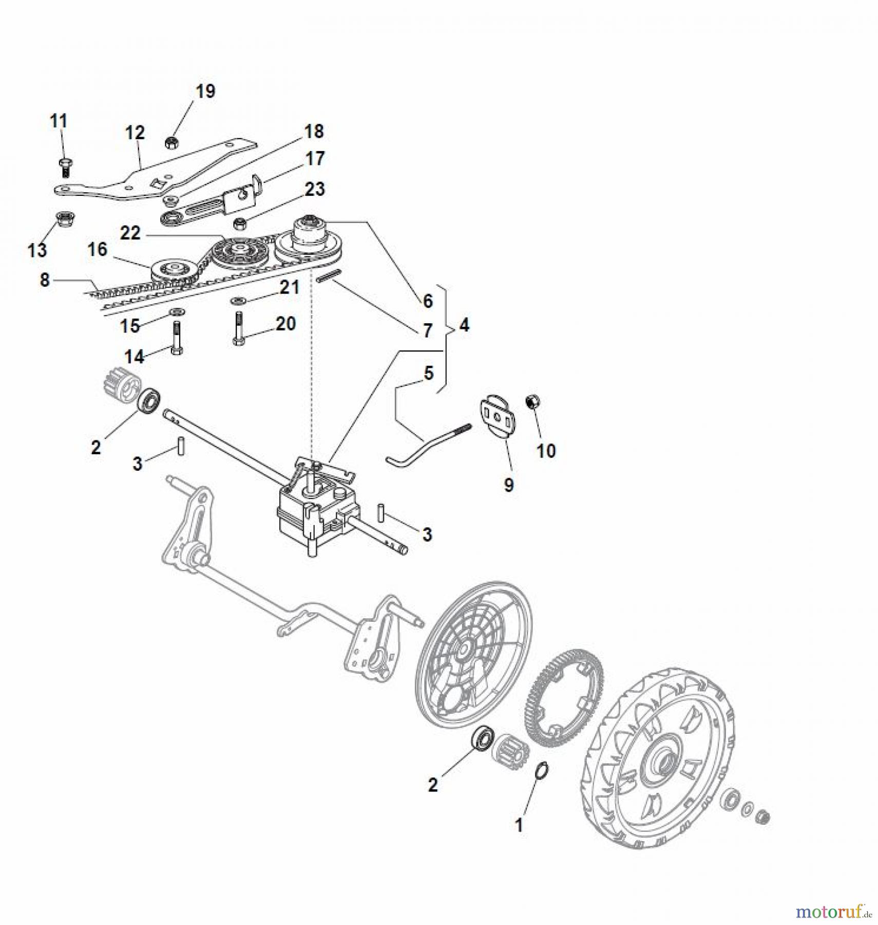  Global Garden Products GGP Rasenmäher Baujahr 2017 Benzin Mit Antrieb 2017 NTL 484 TR 4S - TRQ 4S Gear Box