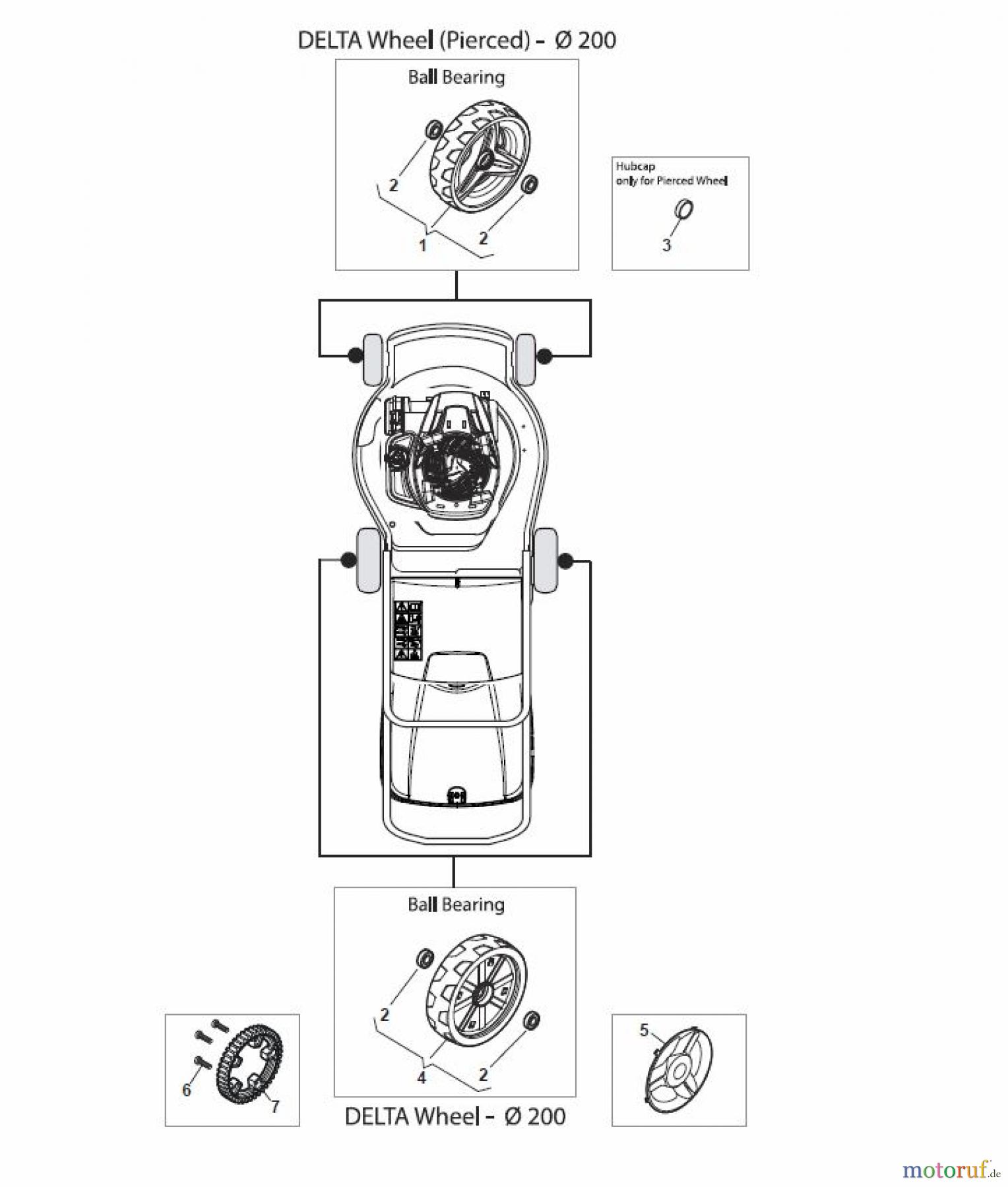 Global Garden Products GGP Rasenmäher Baujahr 2017 Benzin Mit Antrieb 2017 NTL 484 TR 4S - TRQ 4S Wheels and Hub Caps