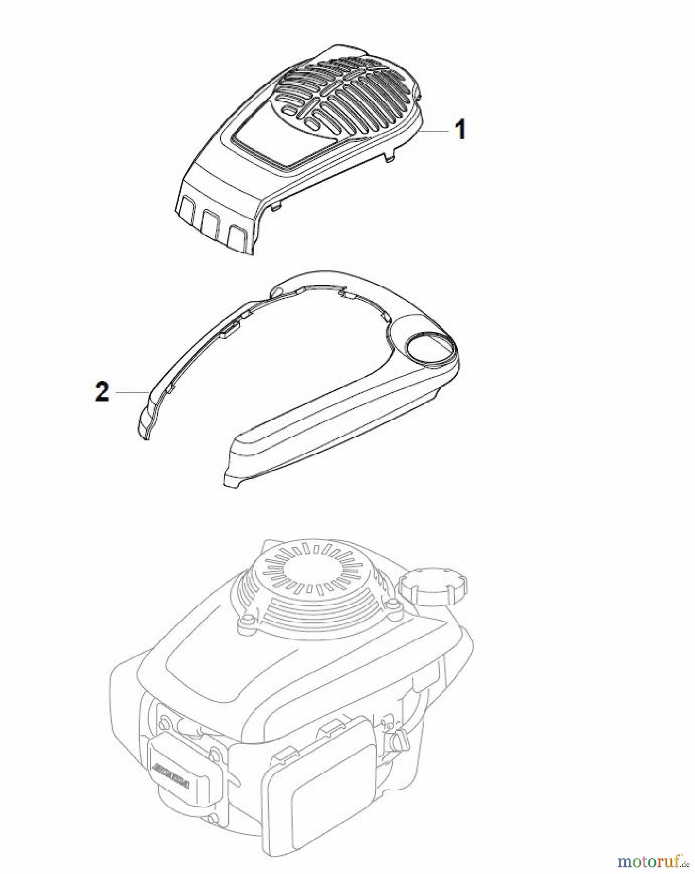  Global Garden Products GGP Rasenmäher Baujahr 2017 Benzin Mit Antrieb 2017 NTL 484 TR 4S - TRQ 4S Honda Engine Cover