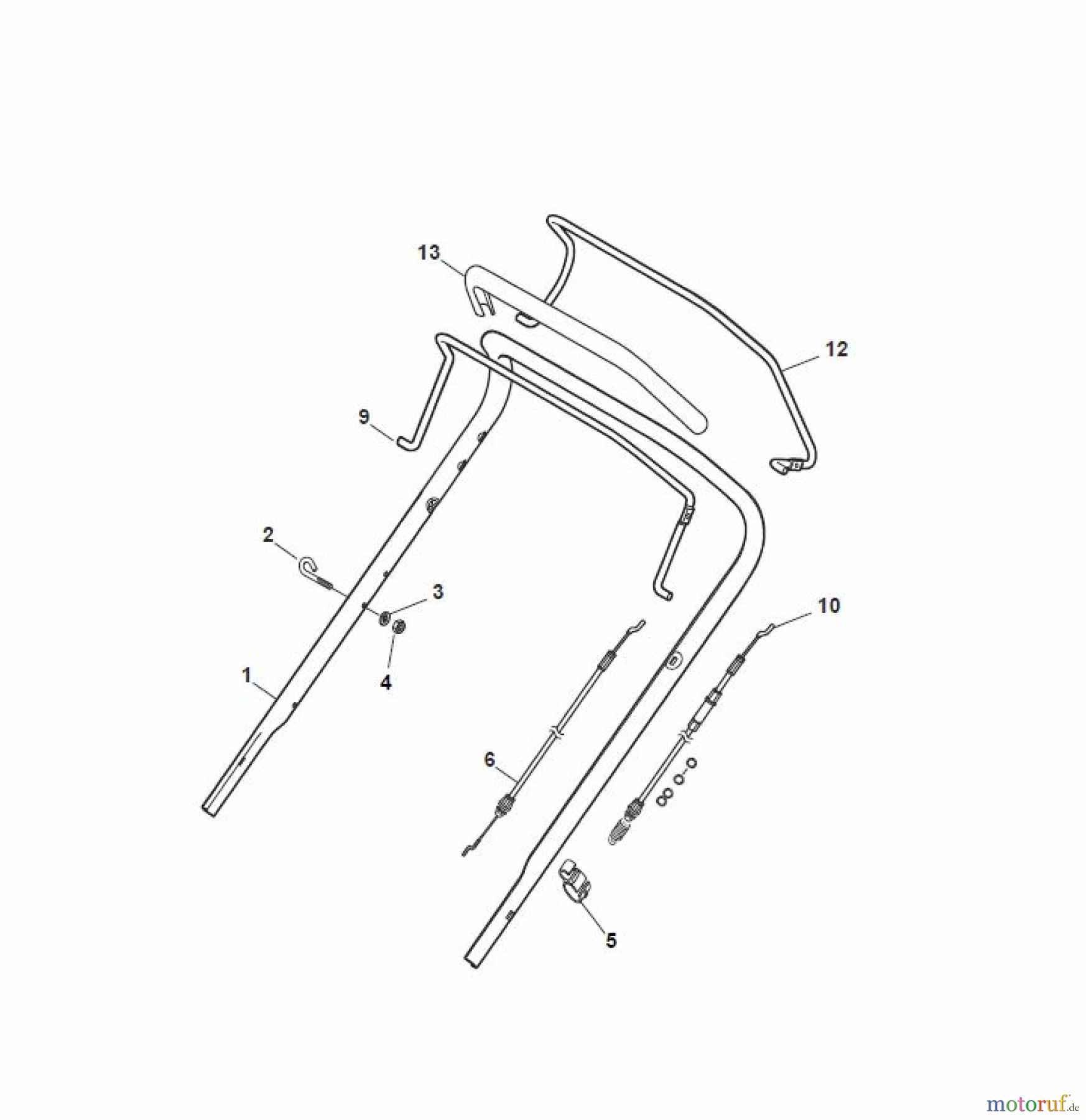 Global Garden Products GGP Rasenmäher Baujahr 2017 Benzin Mit Antrieb 2017 NTL 484 TR/E - 484 TRQ/E Handle, Upper Part - ECO