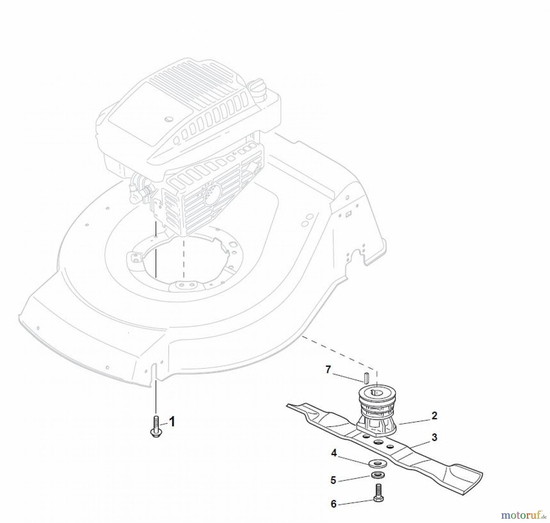 Global Garden Products GGP Rasenmäher Baujahr 2017 Benzin Mit Antrieb 2017 NTL 484 TR/E - 484 TRQ/E Blade for DELTA Grass Catcher