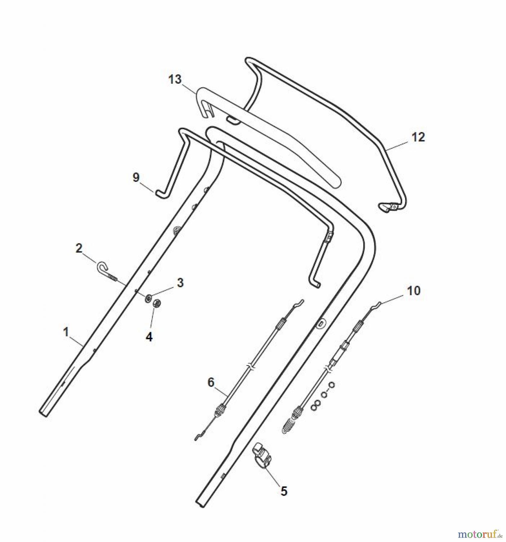 Global Garden Products GGP Rasenmäher Baujahr 2017 Benzin Mit Antrieb 2017 NTL 484 TR/E 4S - TRQ/E 4S Handle, Upper Part - ECO
