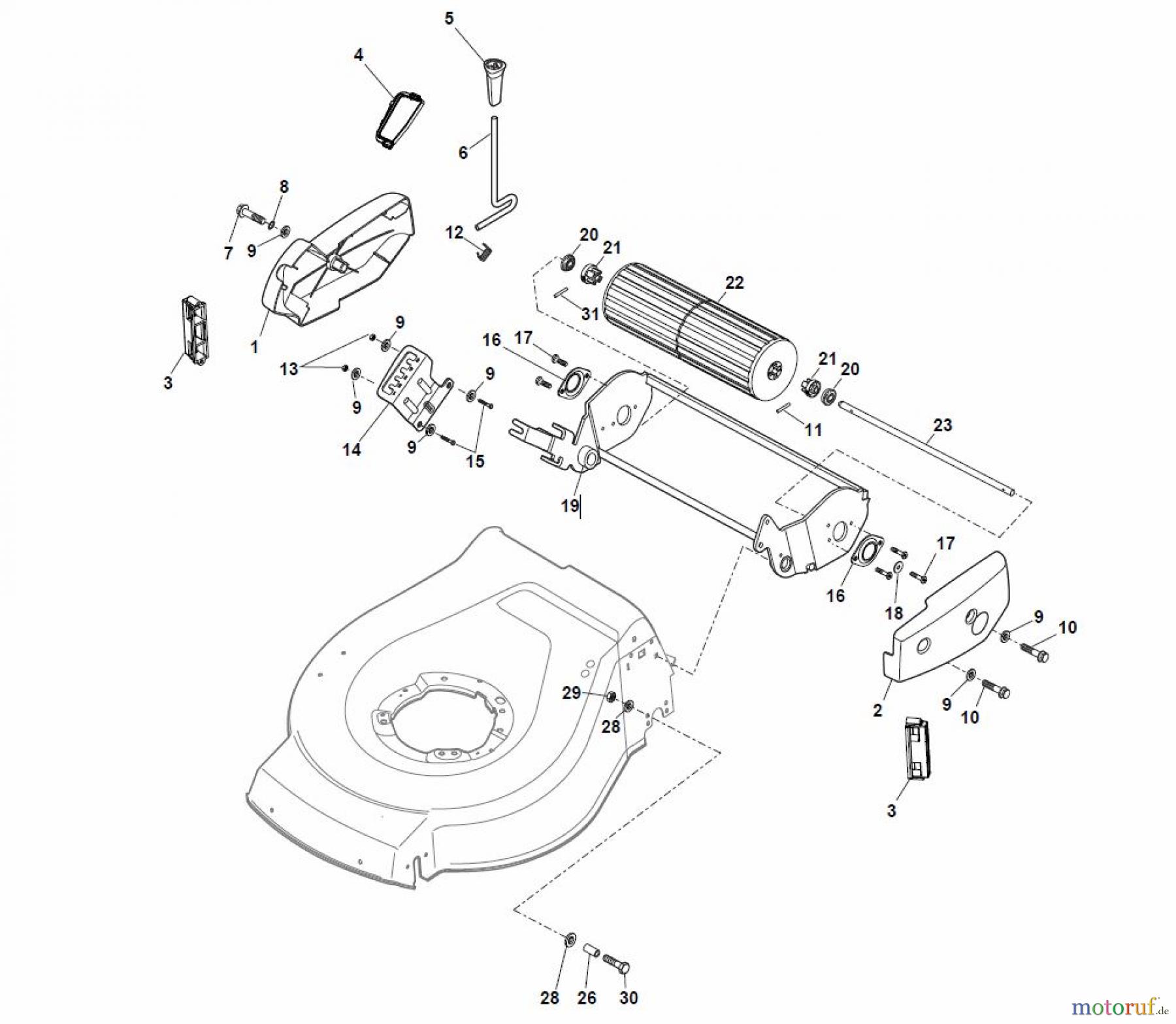 Global Garden Products GGP Rasenmäher Baujahr 2017 Benzin Mit Antrieb 2017 NTL 484 TR-R (Roller) Ass.Y Roller