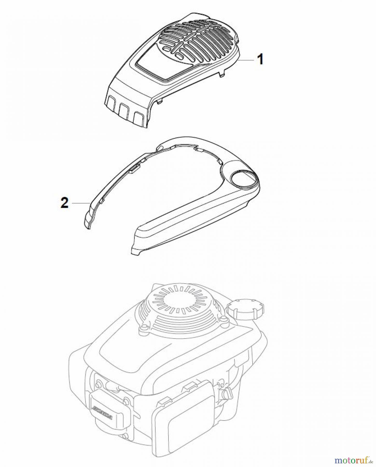 Global Garden Products GGP Rasenmäher Baujahr 2017 Benzin Mit Antrieb 2017 NTL 484 TR-R (Roller) Honda Engine Cover