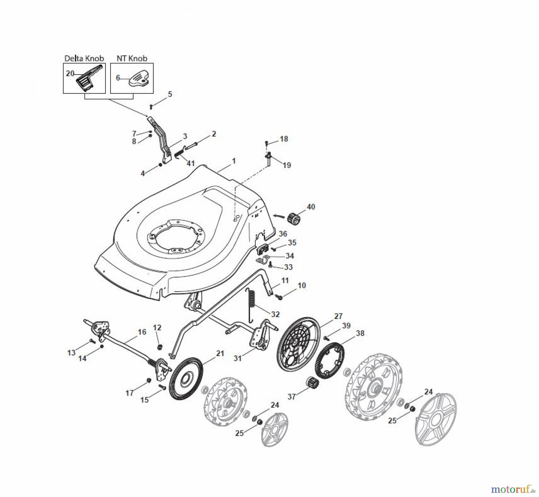 Global Garden Products GGP Rasenmäher Baujahr 2017 Benzin Mit Antrieb 2017 NTL 484 W TR/E 4S - W TRQ/E 4S Deck And Height Adjusting