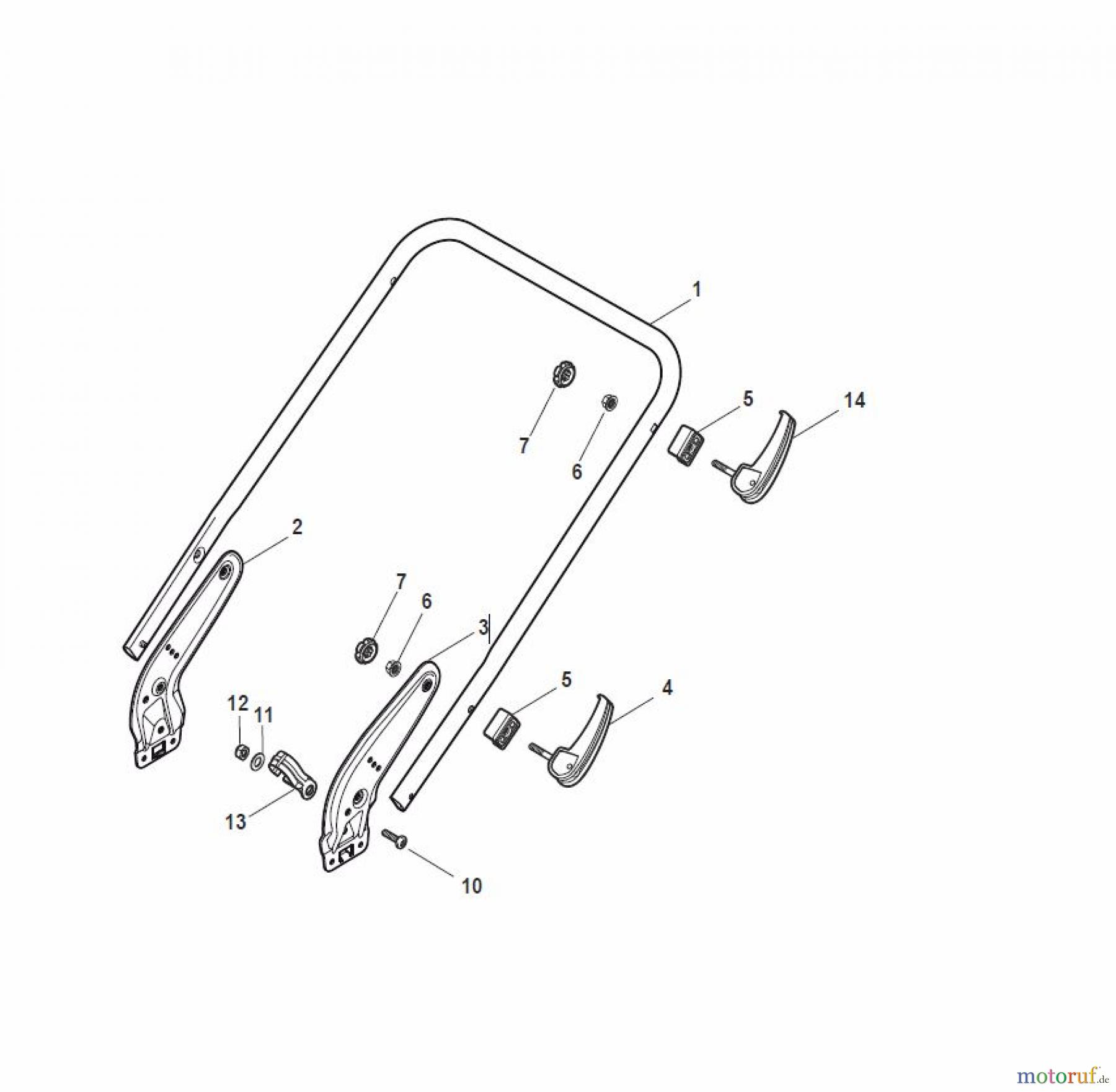  Global Garden Products GGP Rasenmäher Baujahr 2017 Benzin Mit Antrieb 2017 NTL 484 W TR/E 4S - W TRQ/E 4S Handle, Lower Part - LUX