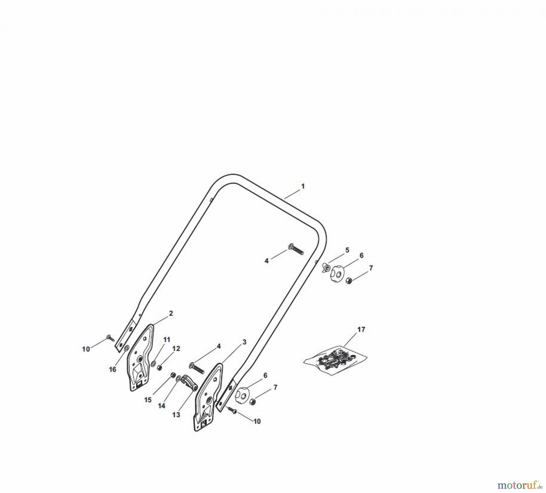 Global Garden Products GGP Rasenmäher Baujahr 2017 Benzin Mit Antrieb 2017 NTL 484 W TR/E 4S - W TRQ/E 4S Handle, Lower Part - ECO