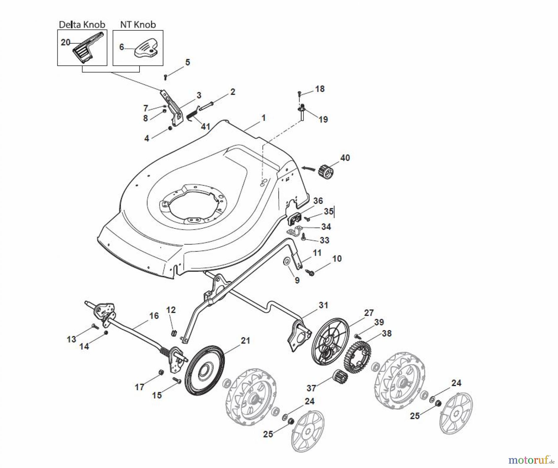 Global Garden Products GGP Rasenmäher Baujahr 2017 Benzin Mit Antrieb 2017 NTL 534 TR 4S - TRQ 4S Deck And Height Adjusting