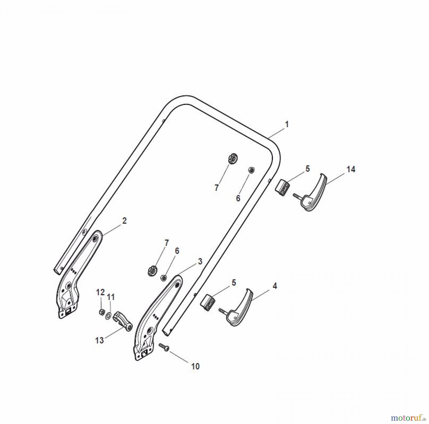 Global Garden Products GGP Rasenmäher Baujahr 2017 Benzin Mit Antrieb 2017 NTL 534 TR 4S - TRQ 4S Handle, Lower Part - LUX