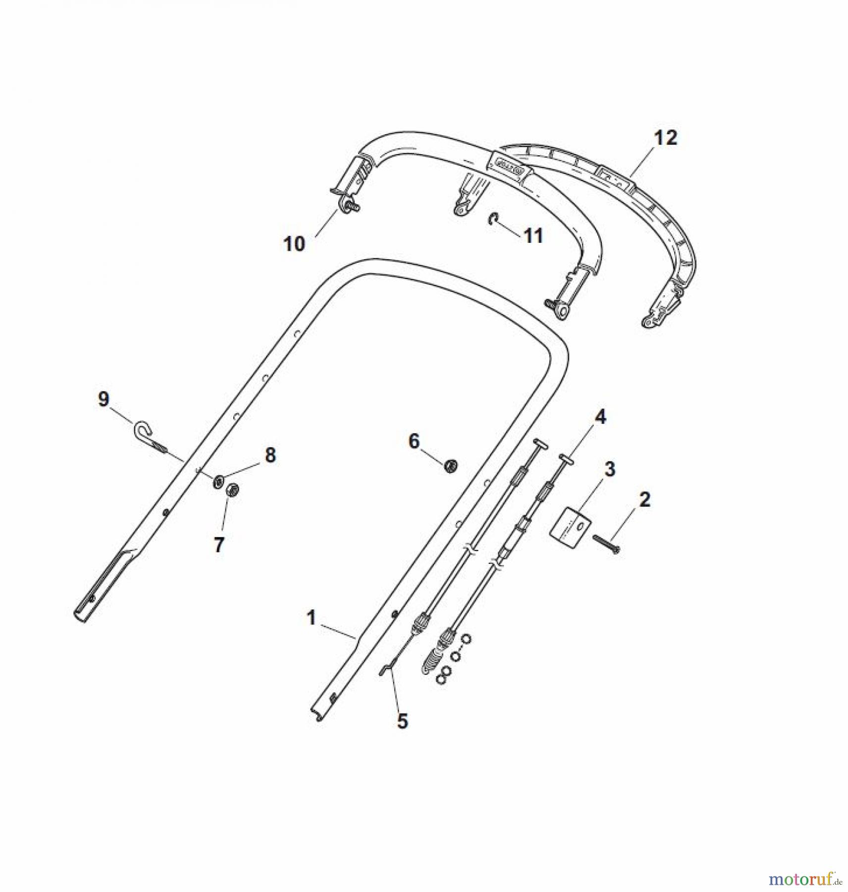 Global Garden Products GGP Rasenmäher Baujahr 2017 Benzin Mit Antrieb 2017 NTL 534 TR 4S - TRQ 4S Handle, Upper Part