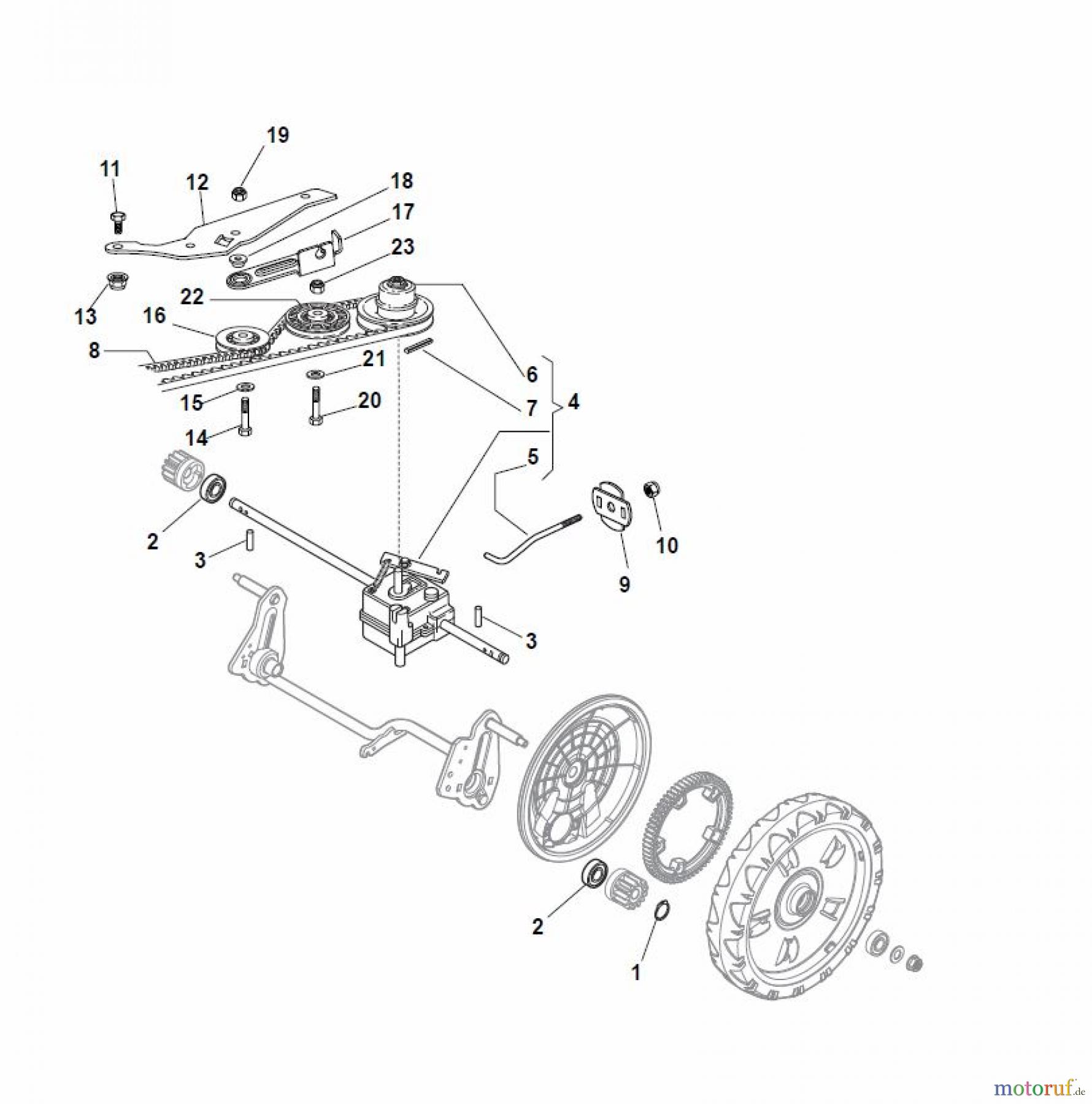 Global Garden Products GGP Rasenmäher Baujahr 2017 Benzin Mit Antrieb 2017 NTL 534 TR 4S - TRQ 4S Transmission
