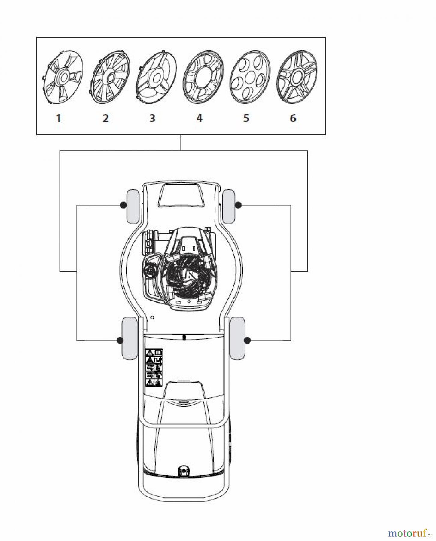 Global Garden Products GGP Rasenmäher Baujahr 2017 Benzin Mit Antrieb 2017 NTL 534 TR 4S - TRQ 4S Hub Caps