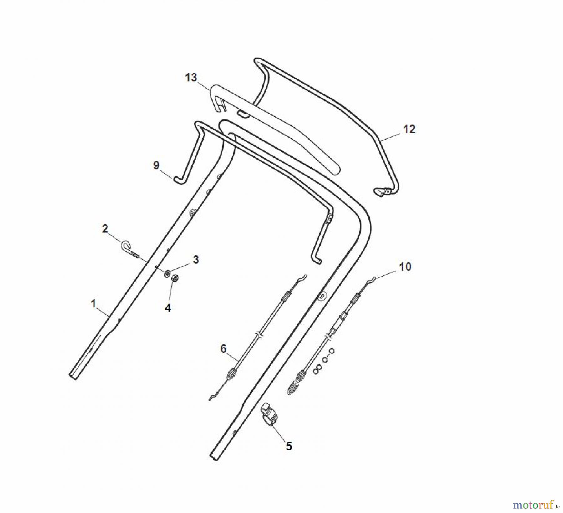  Global Garden Products GGP Rasenmäher Baujahr 2017 Benzin Mit Antrieb 2017 NTL 534 TR/E - 534 TRQ/E Handle, Upper Part - ECO