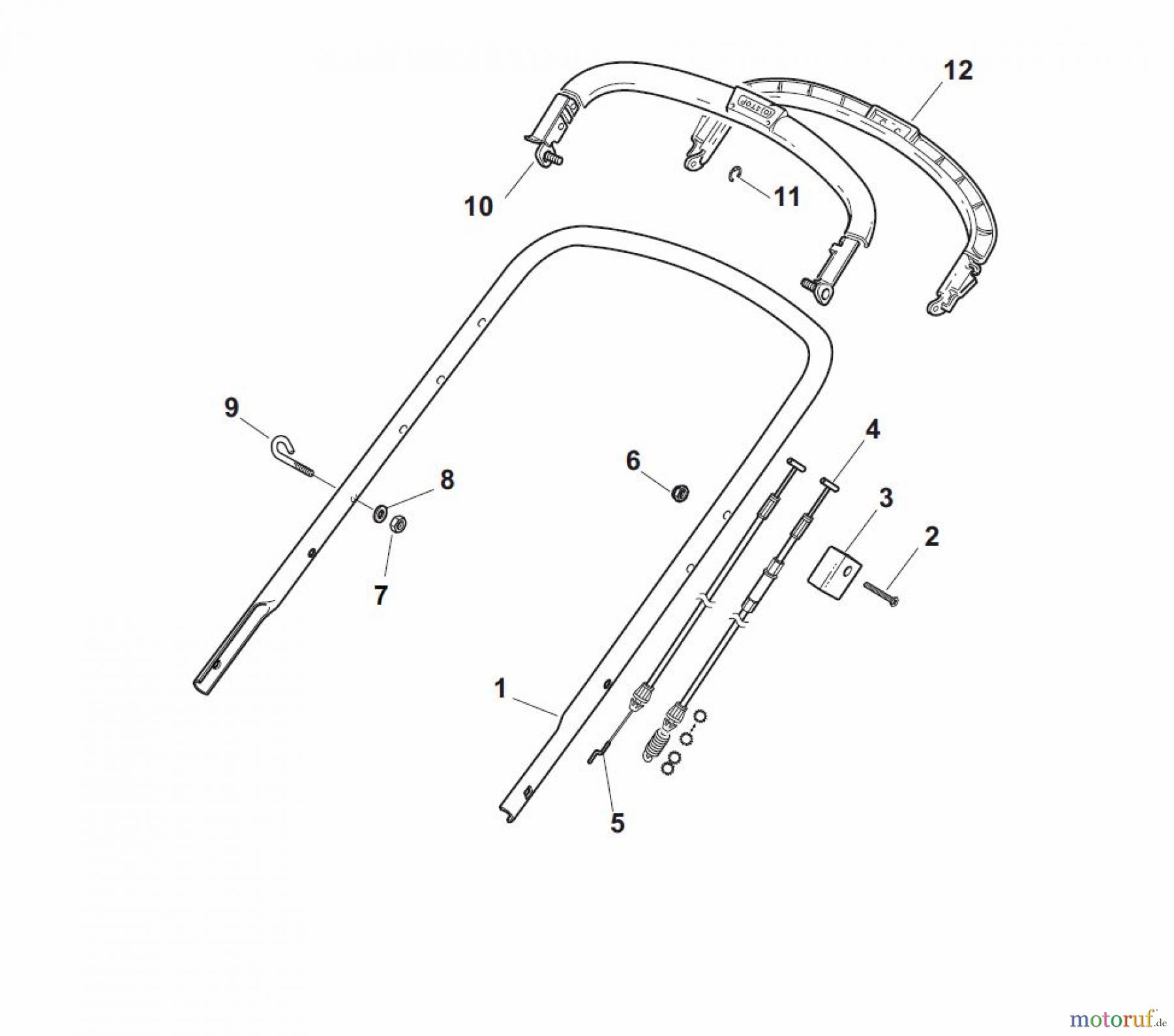  Global Garden Products GGP Rasenmäher Baujahr 2017 Benzin Mit Antrieb 2017 NTL 534 TR/E - 534 TRQ/E Handle, Upper Part