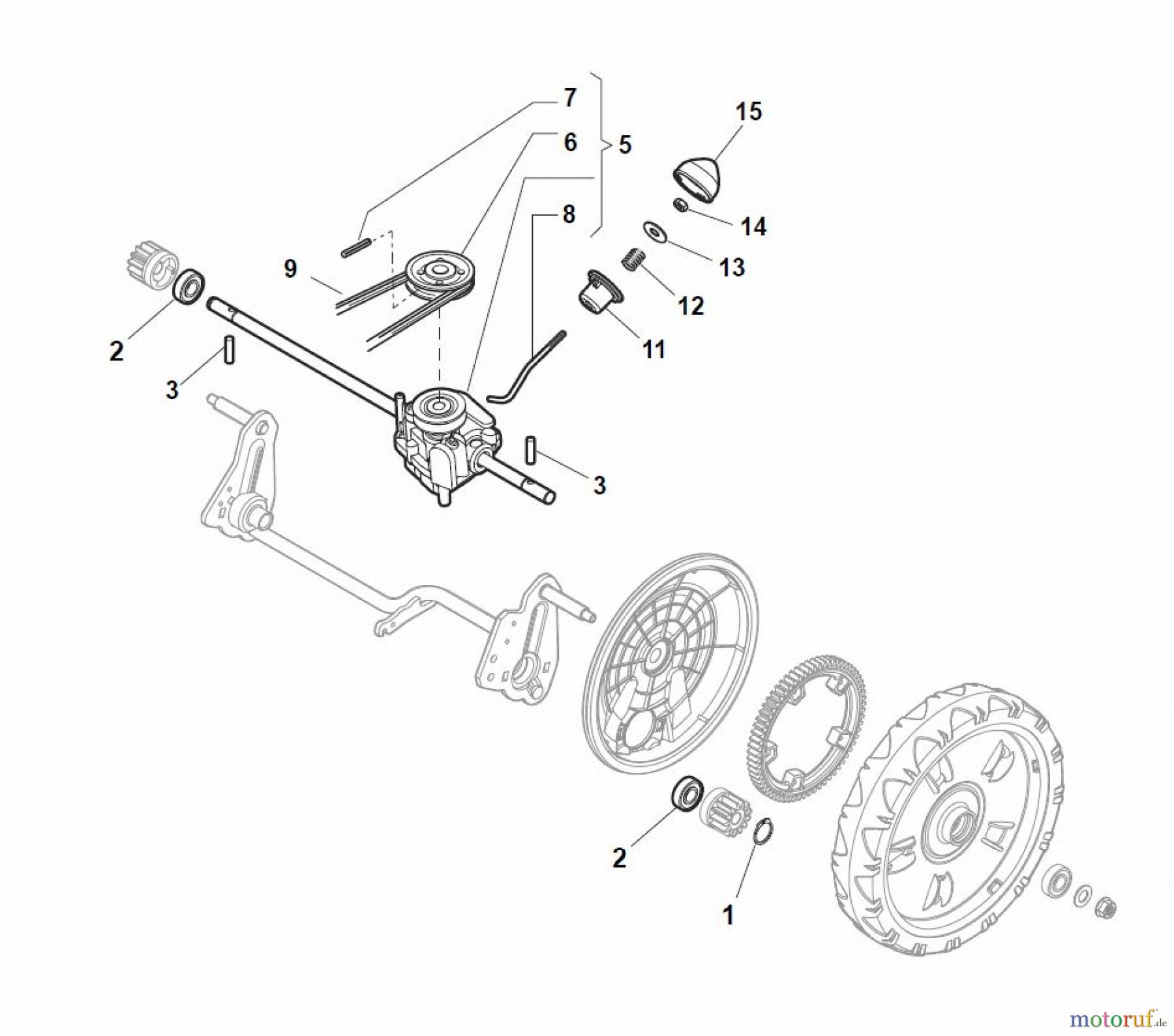 Global Garden Products GGP Rasenmäher Baujahr 2017 Benzin Mit Antrieb 2017 NTL 534 TR/E - 534 TRQ/E Transmission