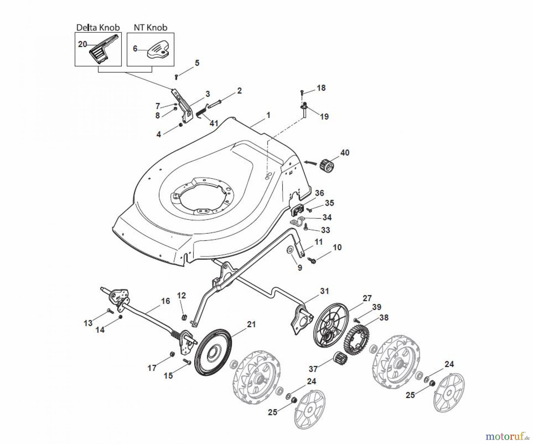  Global Garden Products GGP Rasenmäher Baujahr 2017 Benzin Mit Antrieb 2017 NTL 534 TR/E 4S - TRQ/E 4S Deck And Height Adjusting