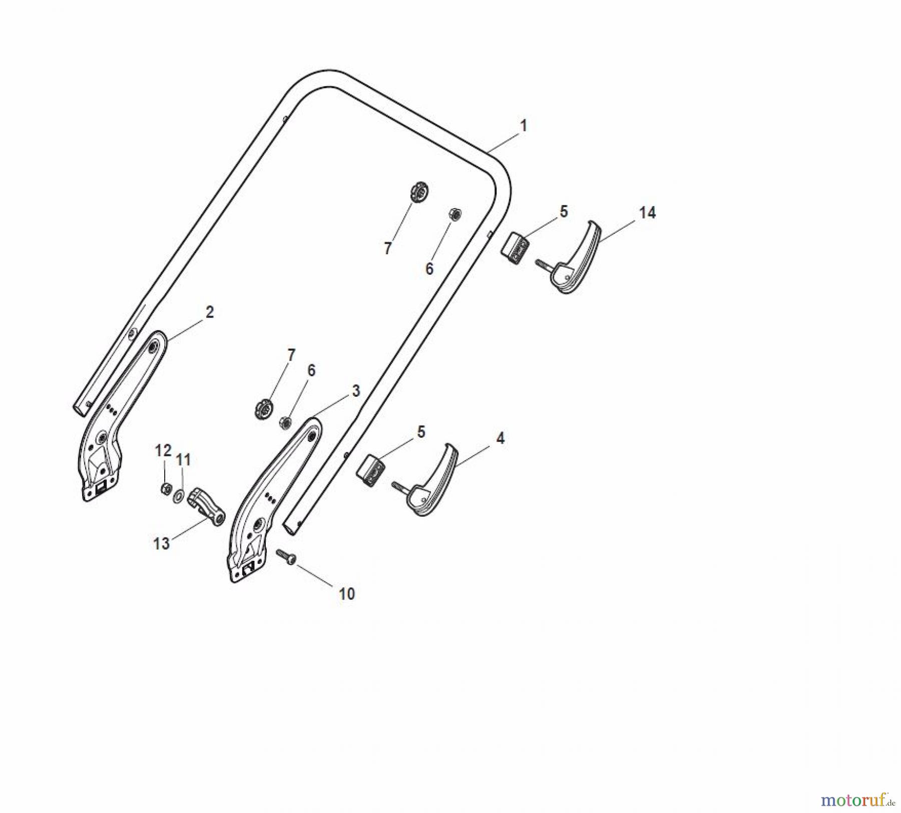  Global Garden Products GGP Rasenmäher Baujahr 2017 Benzin Mit Antrieb 2017 NTL 534 TR/E 4S - TRQ/E 4S Handle, Lower Part - LUX