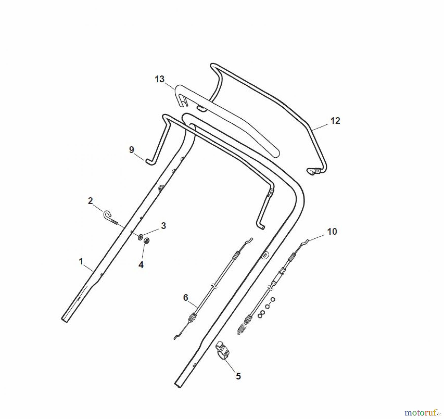  Global Garden Products GGP Rasenmäher Baujahr 2017 Benzin Mit Antrieb 2017 NTL 534 TR/E 4S - TRQ/E 4S Handle, Upper Part - ECO