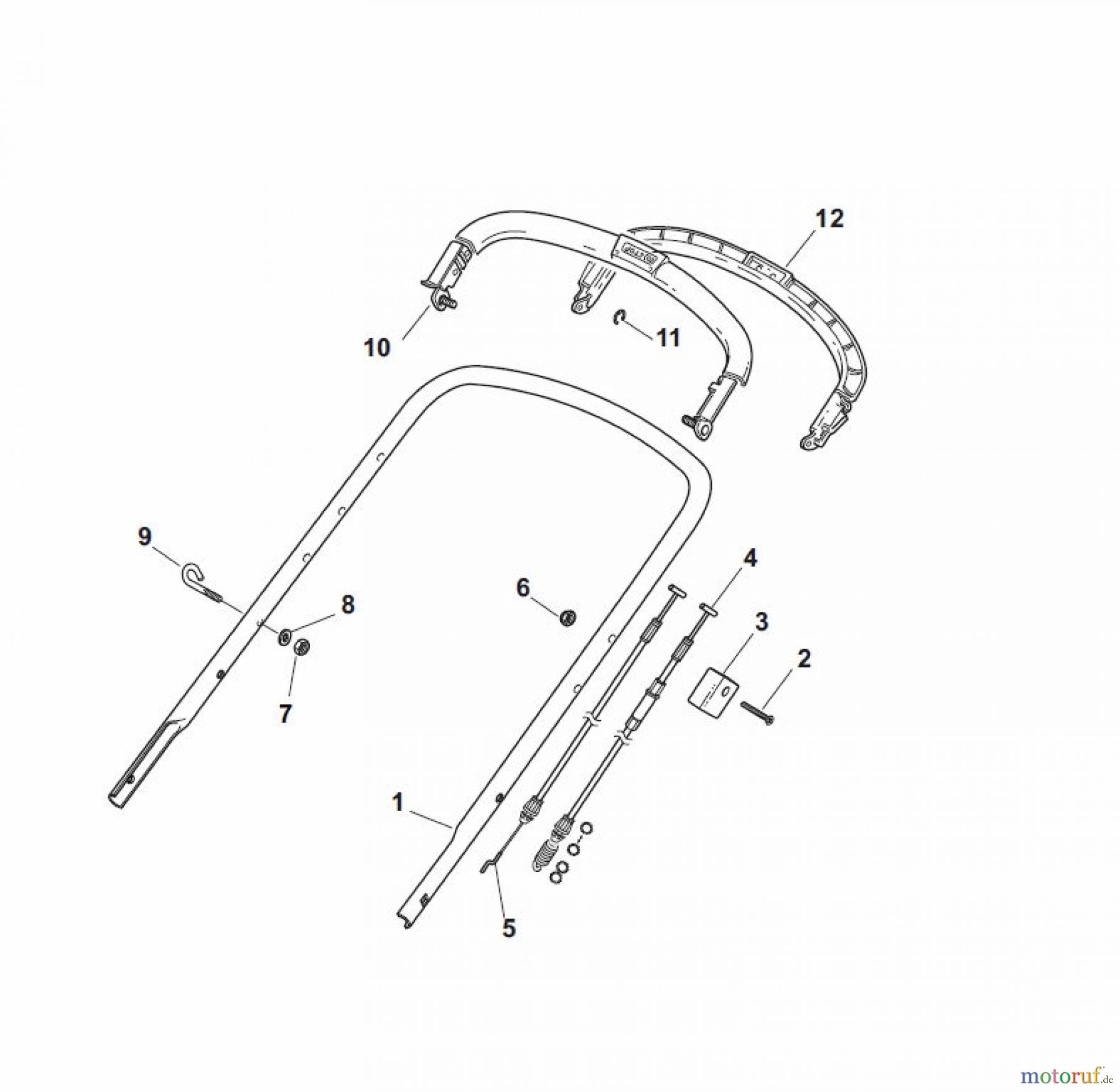 Global Garden Products GGP Rasenmäher Baujahr 2017 Benzin Mit Antrieb 2017 NTL 534 TR/E 4S - TRQ/E 4S Handle, Upper Part