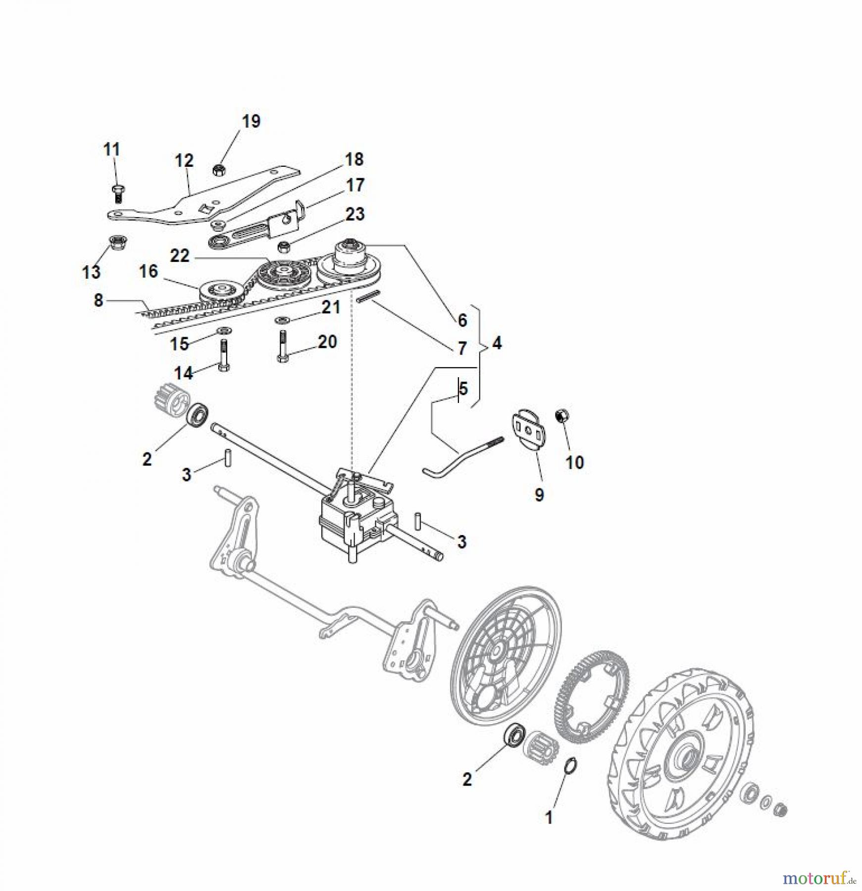 Global Garden Products GGP Rasenmäher Baujahr 2017 Benzin Mit Antrieb 2017 NTL 534 TR/E 4S - TRQ/E 4S Transmission