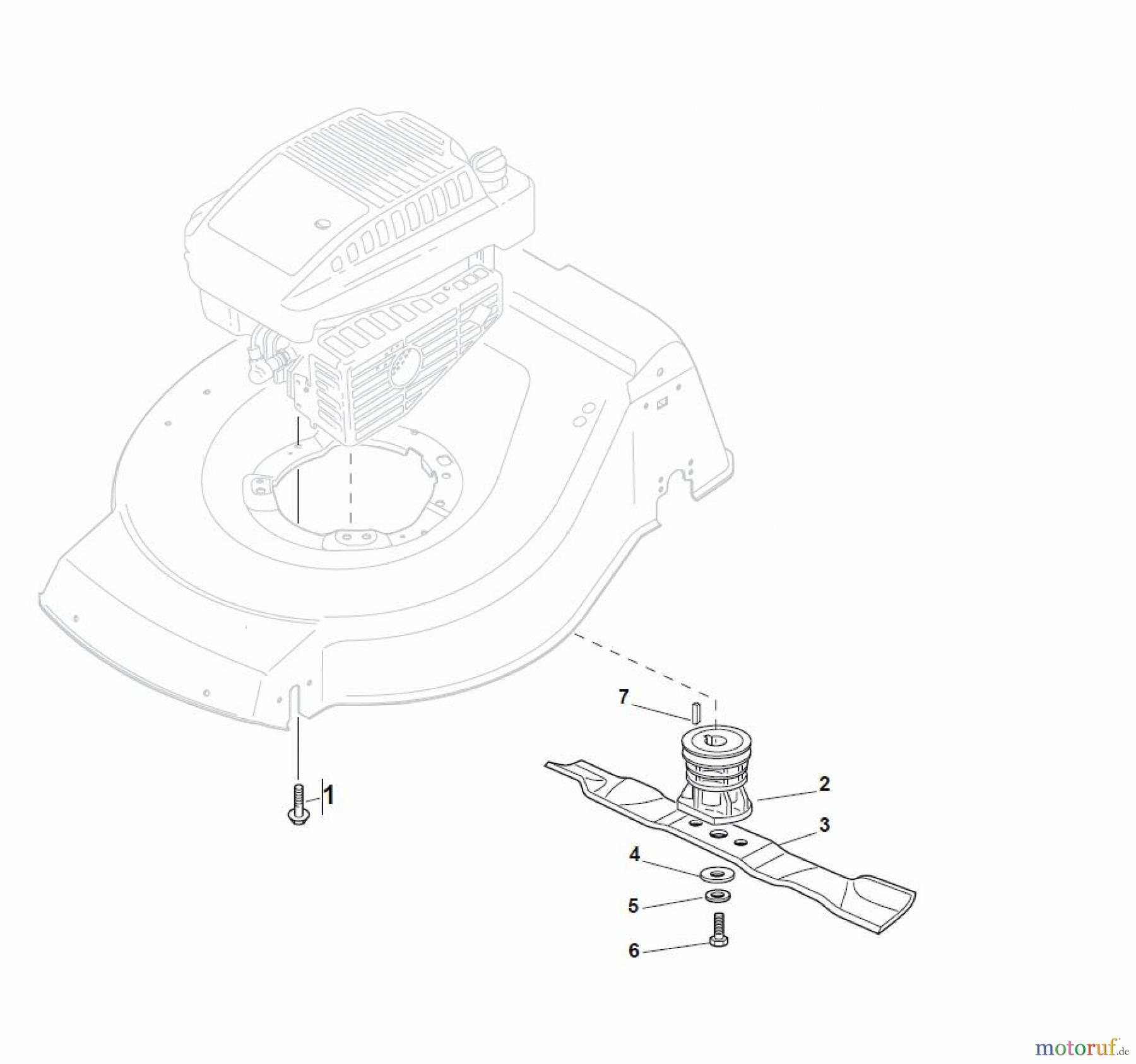 Global Garden Products GGP Rasenmäher Baujahr 2017 Benzin Mit Antrieb 2017 NTL 534 TR/E 4S - TRQ/E 4S Blade for DELTA Grass Catcher