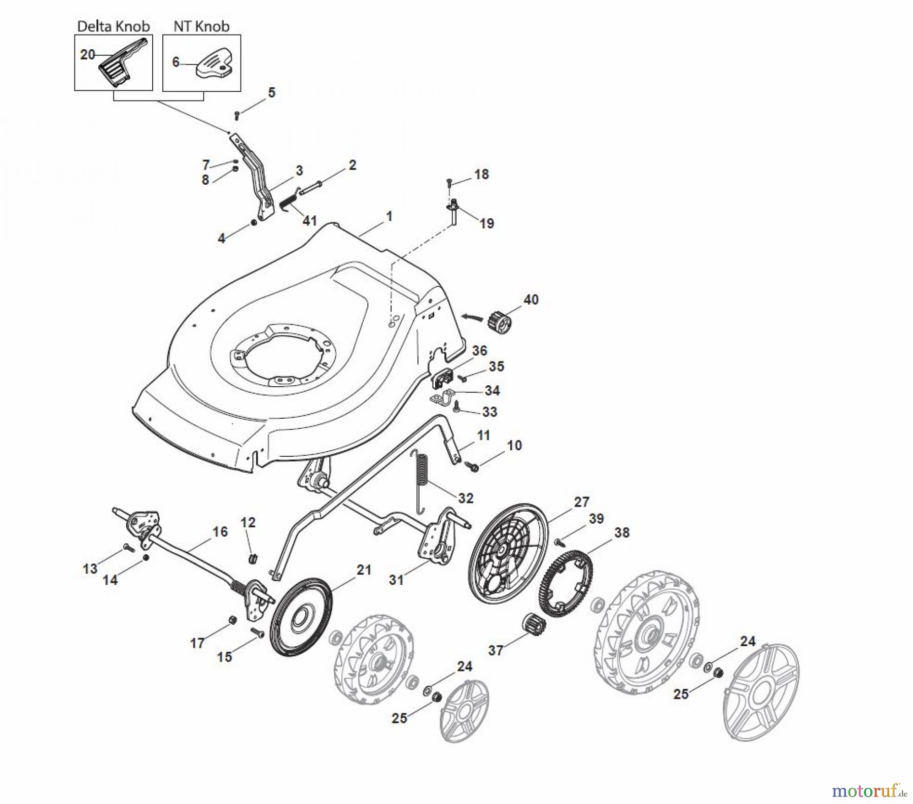 Global Garden Products GGP Rasenmäher Baujahr 2017 Benzin Mit Antrieb 2017 NTL 534 W TR - 534 W TRQ Deck And Height Adjusting