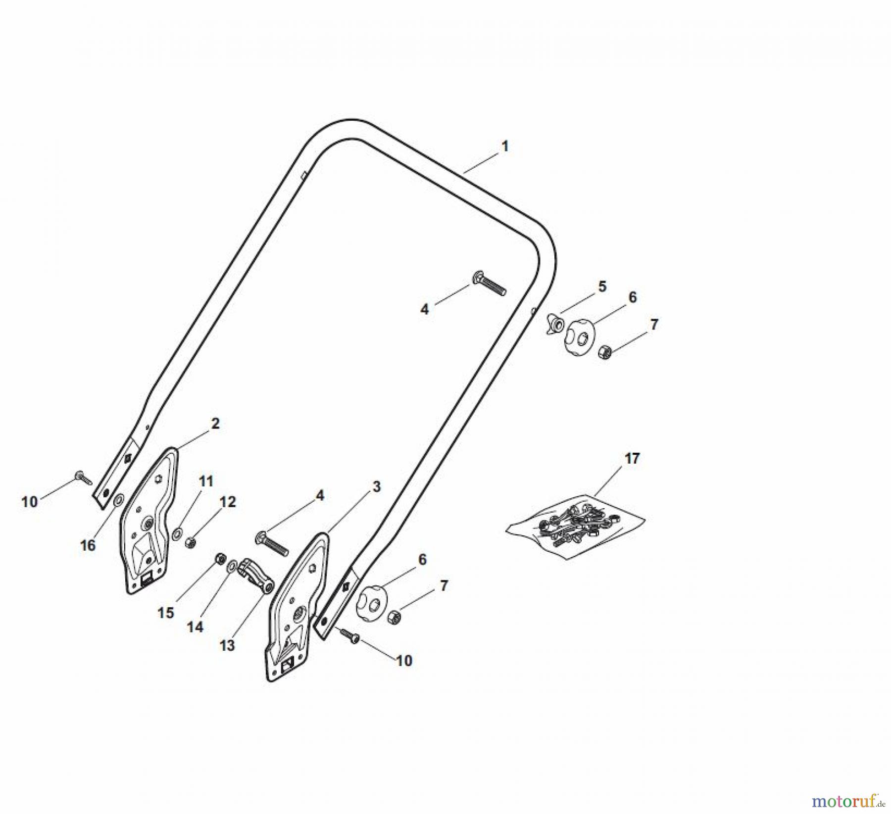 Global Garden Products GGP Rasenmäher Baujahr 2017 Benzin Mit Antrieb 2017 NTL 534 W TR - 534 W TRQ Handle, Lower Part - ECO
