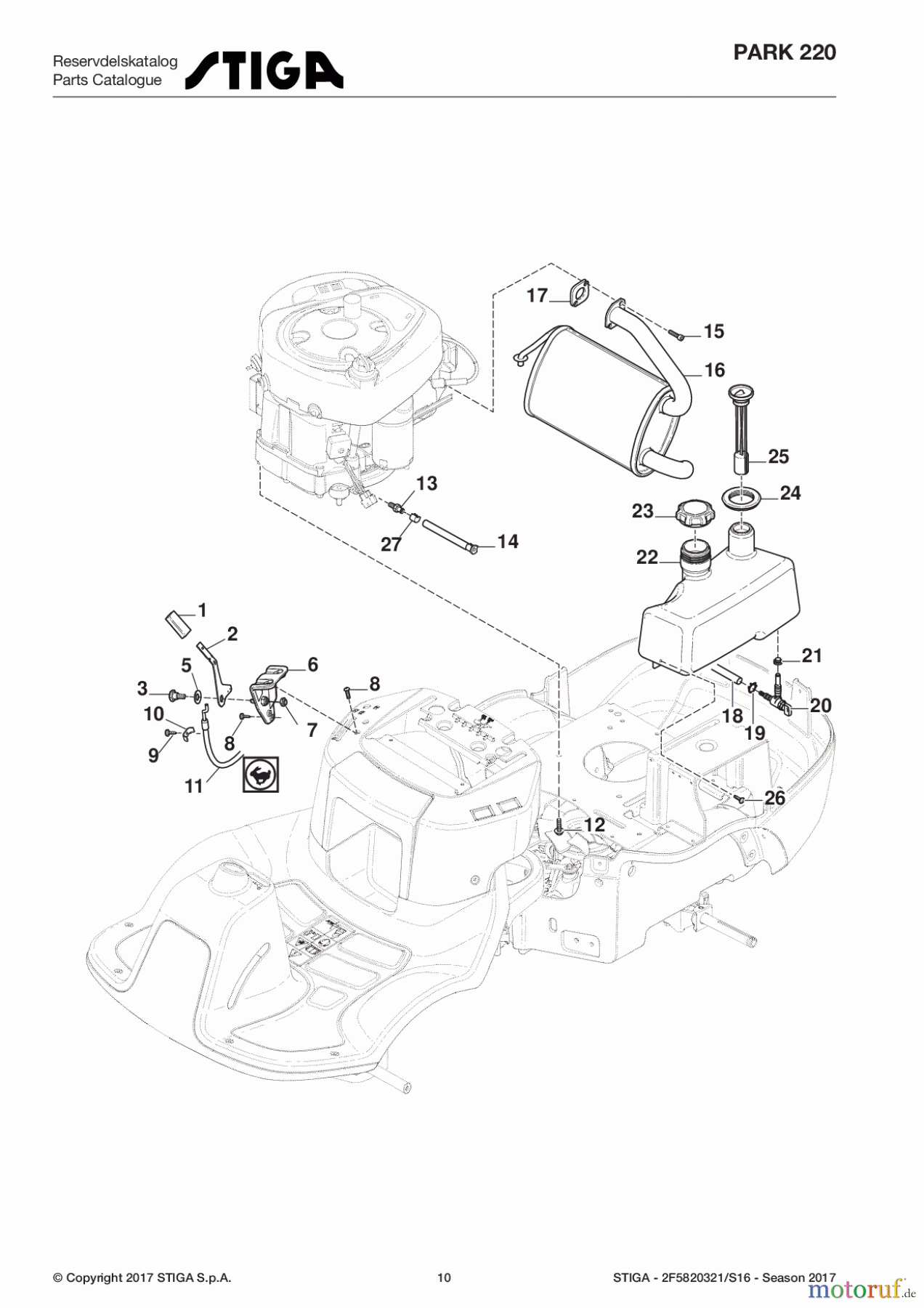 Stiga Frontmäher Baujahr 2017 Park 2017 Park 220 2F5820321/S16 - Season 2017 Engine
