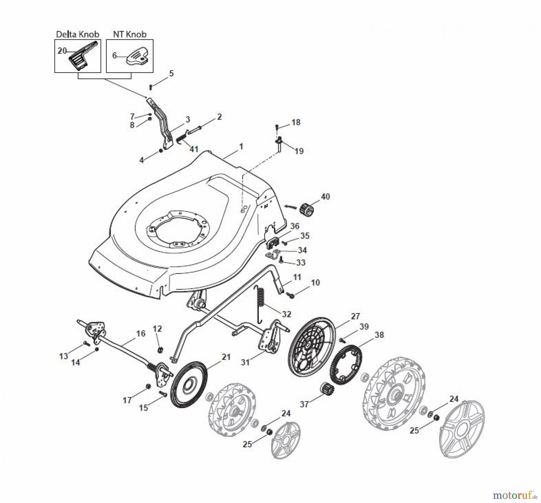 Global Garden Products GGP Rasenmäher Baujahr 2017 Benzin Mit Antrieb 2017 NTL 534 W TR 4S - W TRQ 4S Deck And Height Adjusting