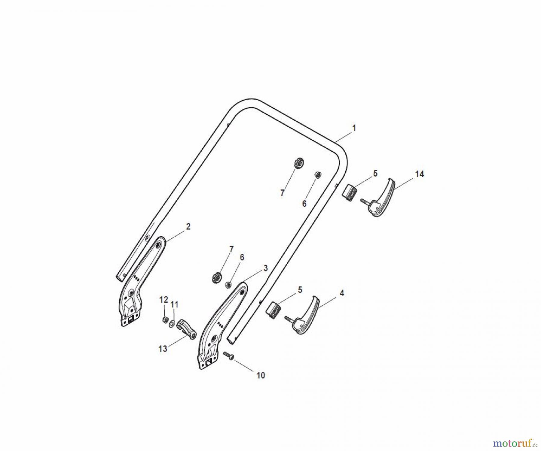  Global Garden Products GGP Rasenmäher Baujahr 2017 Benzin Mit Antrieb 2017 NTL 534 W TR 4S - W TRQ 4S Handle, Lower Part - LUX